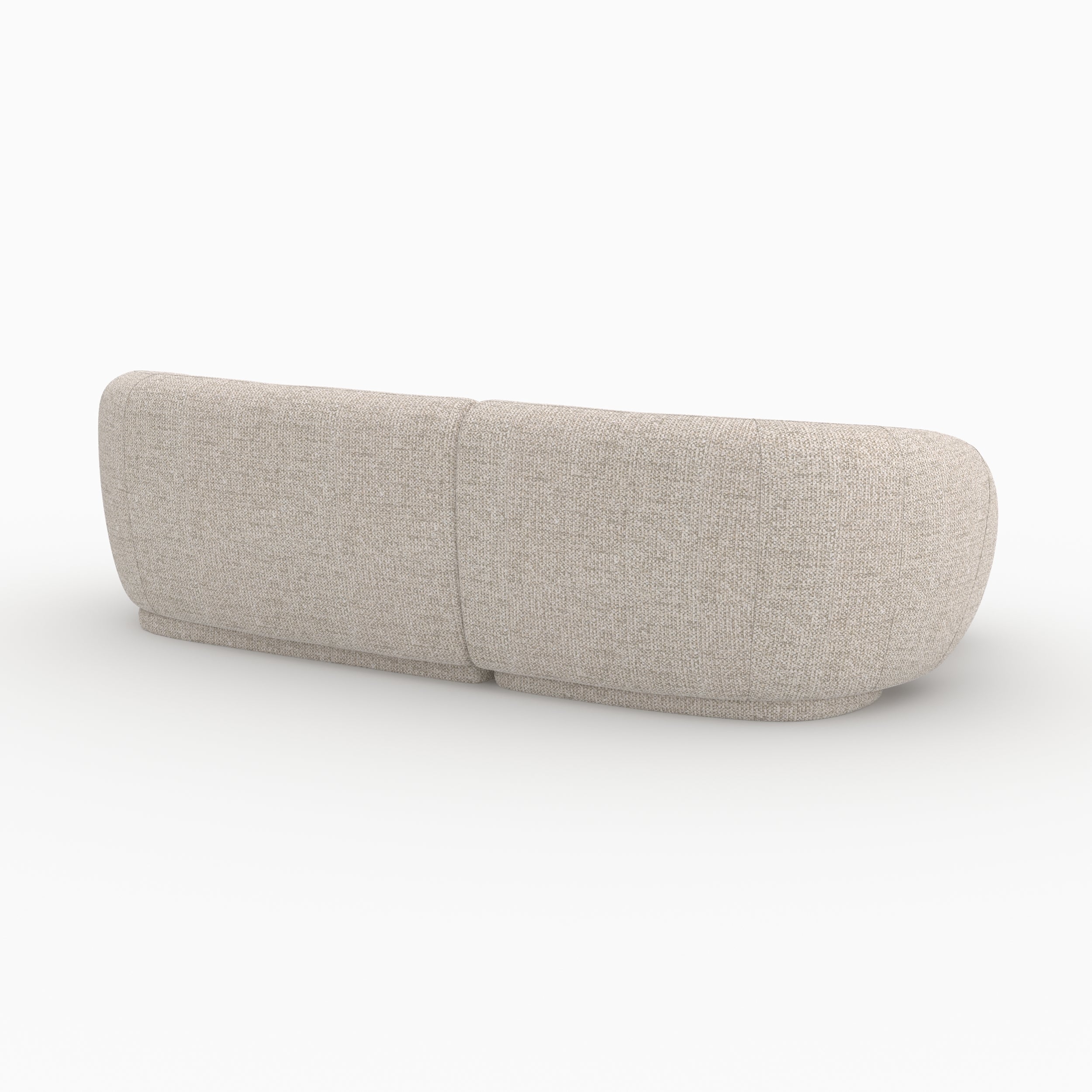 canape modulable nova angle 4 places beige chine tissu
