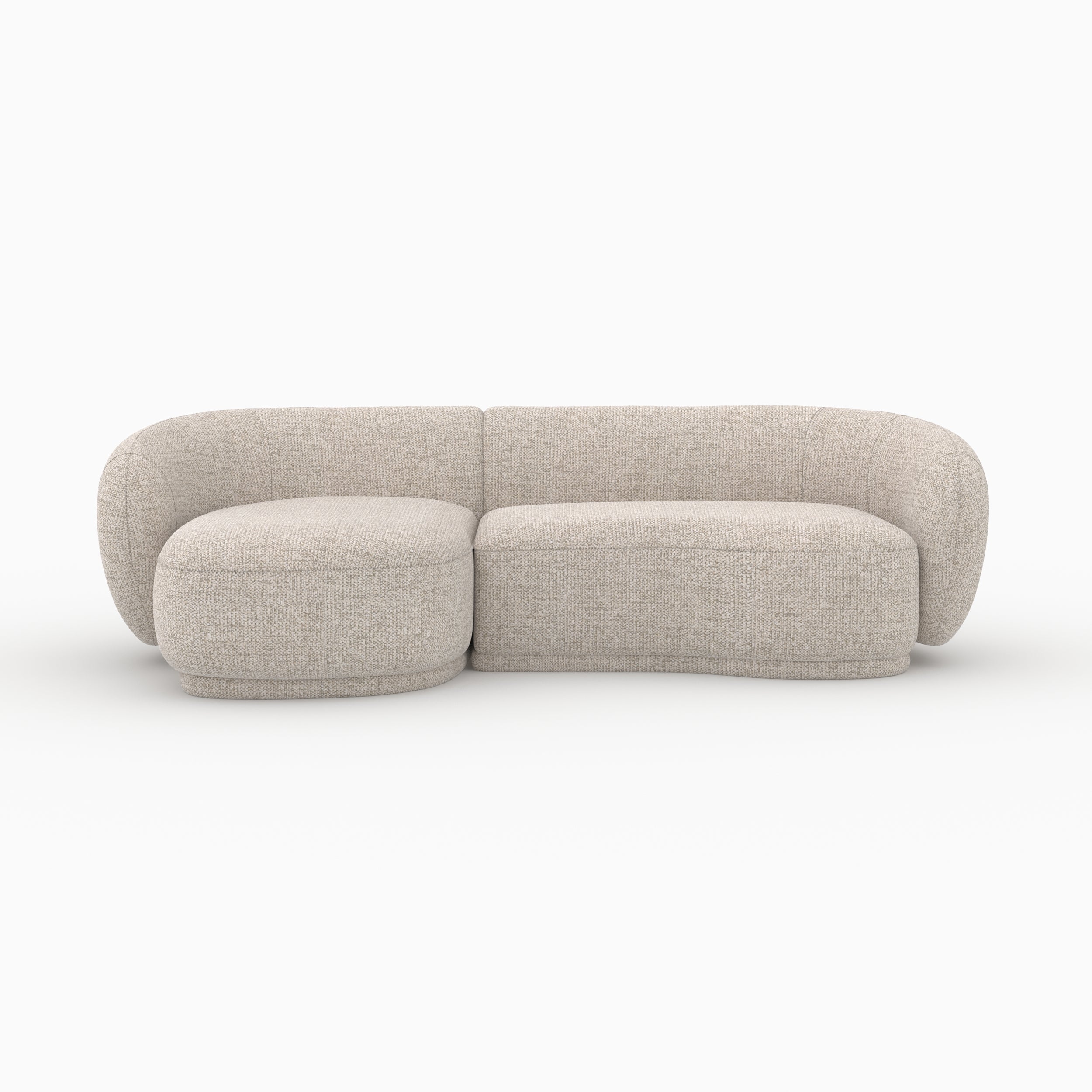 canape nova tissu beige chine angle modulable 4 places
