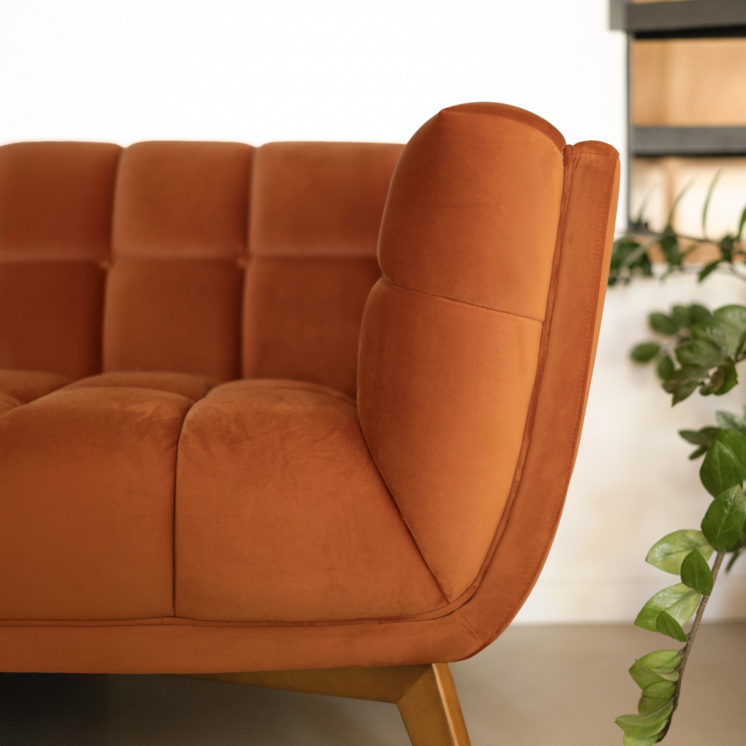 divano arancione 2 posti rdv deco