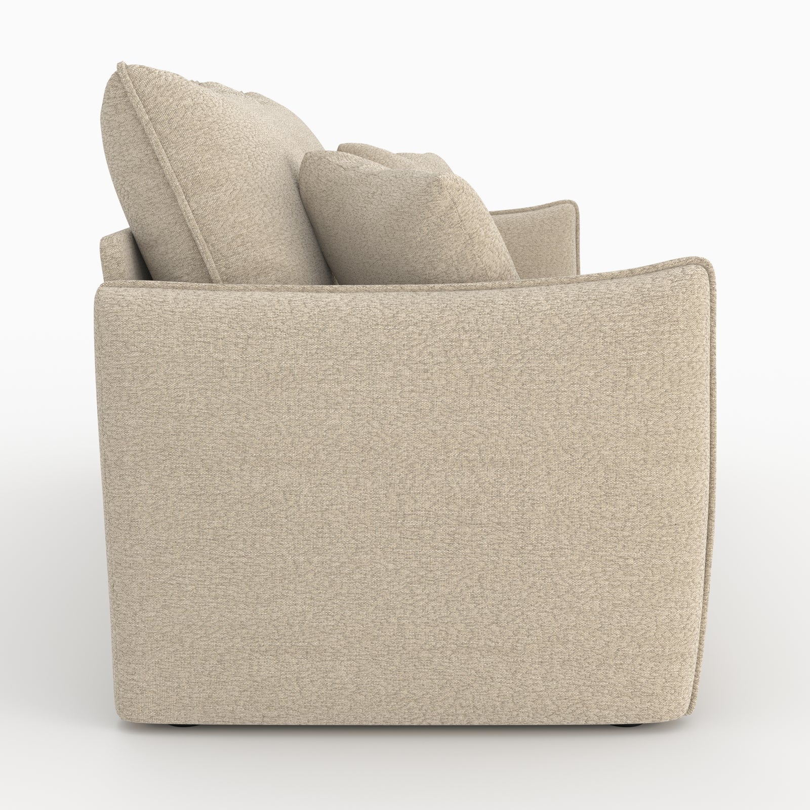 divano letto celeste 3 posti in tessuto effetto lino beige