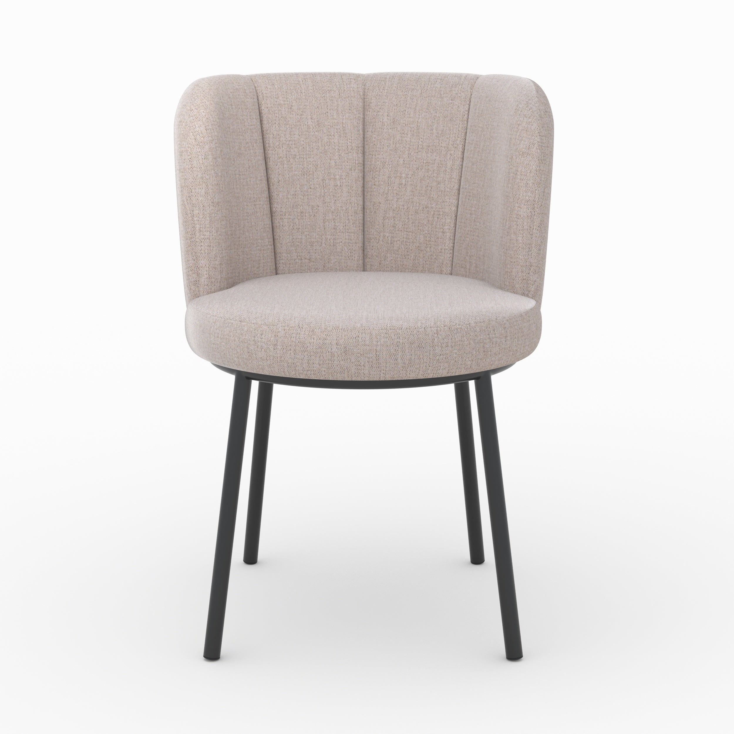 sedia aby in tessuto beige cinese