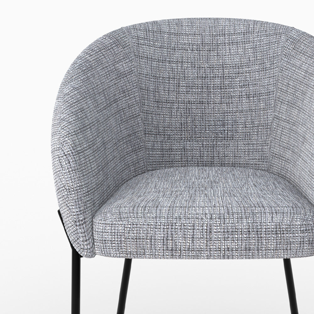 sedia Andy in tessuto grigio scuro cinese