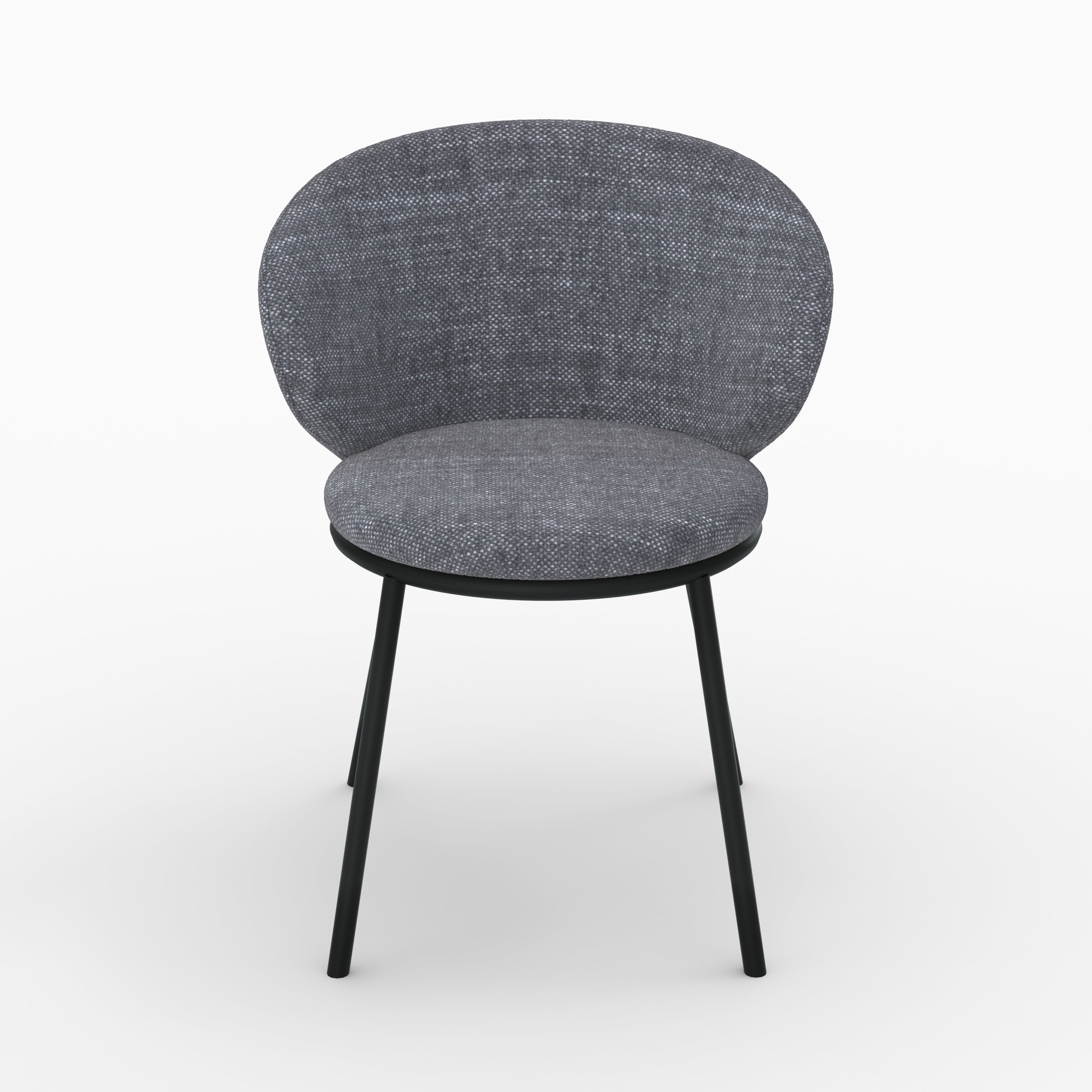 sedia angele in tessuto grigio