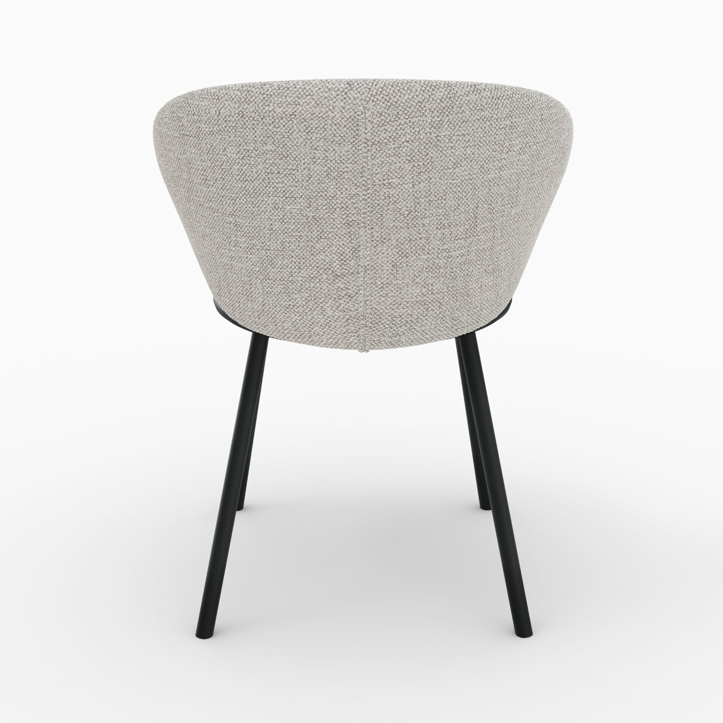 sedia angele tessuto beige e gambe nere