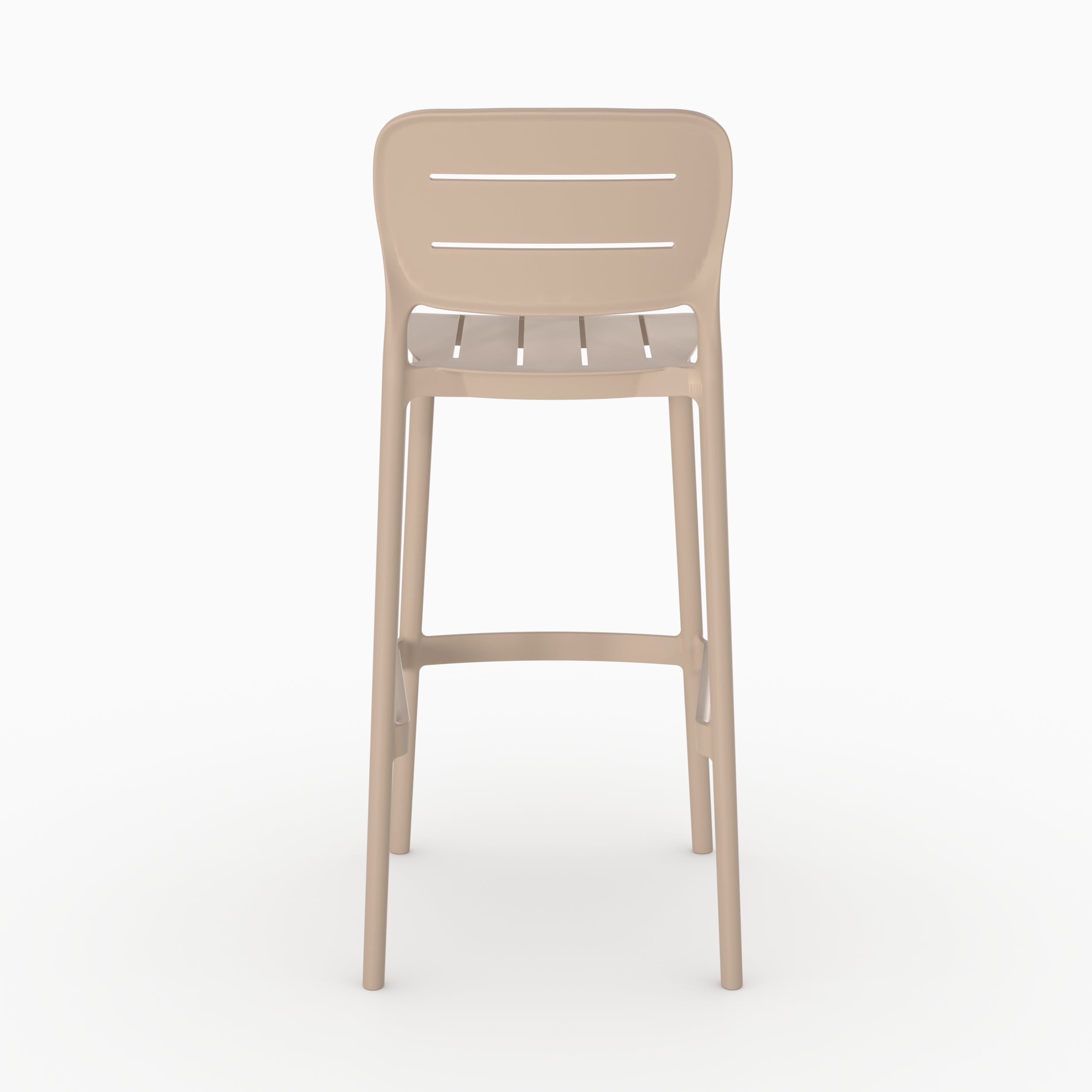 Chaise bar beige Lola vue perspective packshot