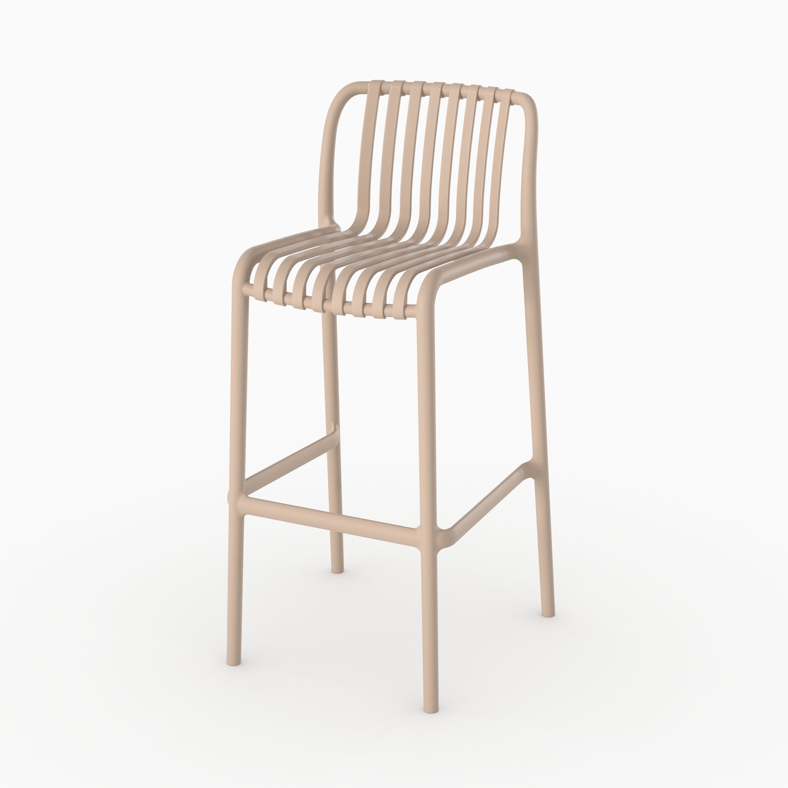 Chaise bar Duli beige plastique bar
