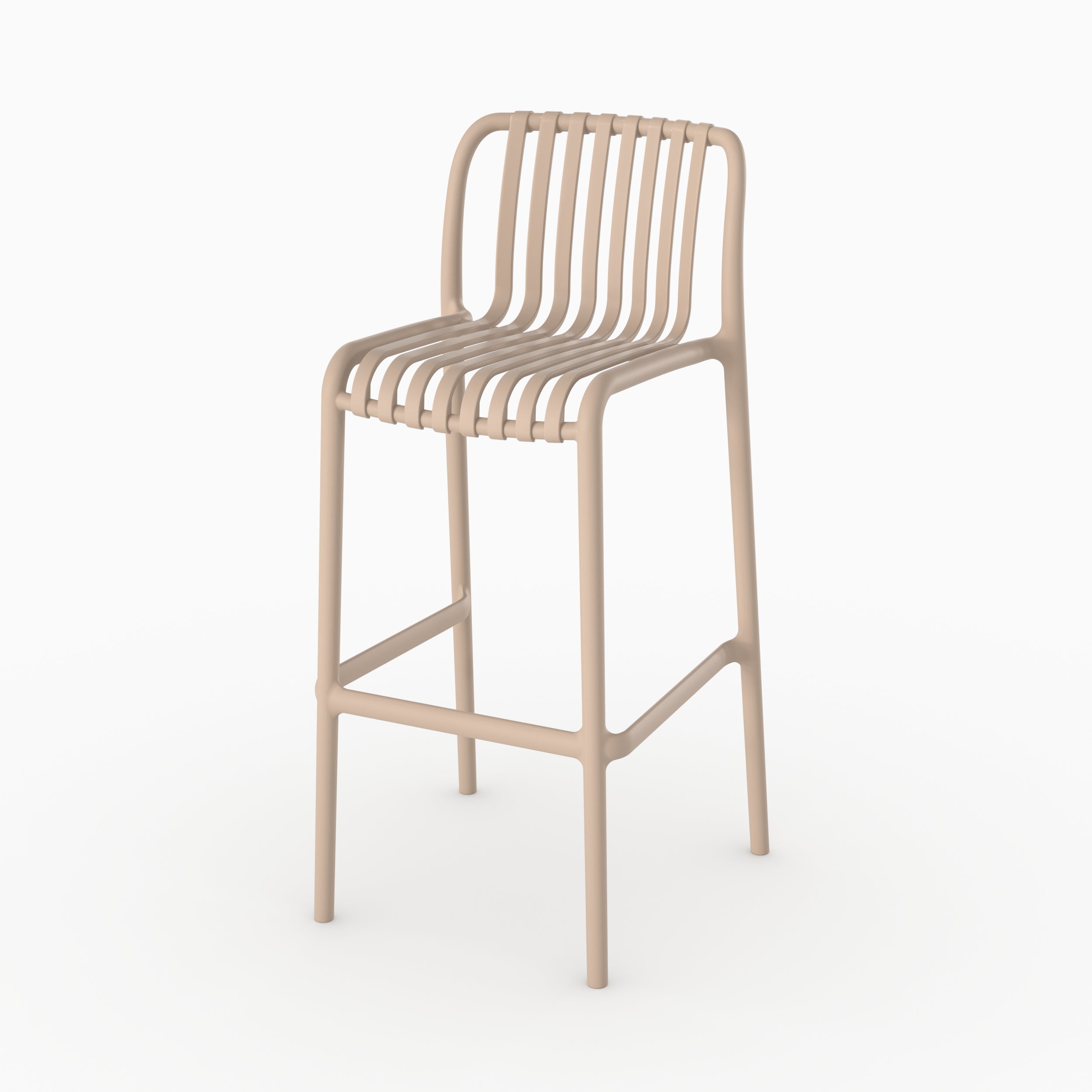 Chaise bar Duli beige plastique bar