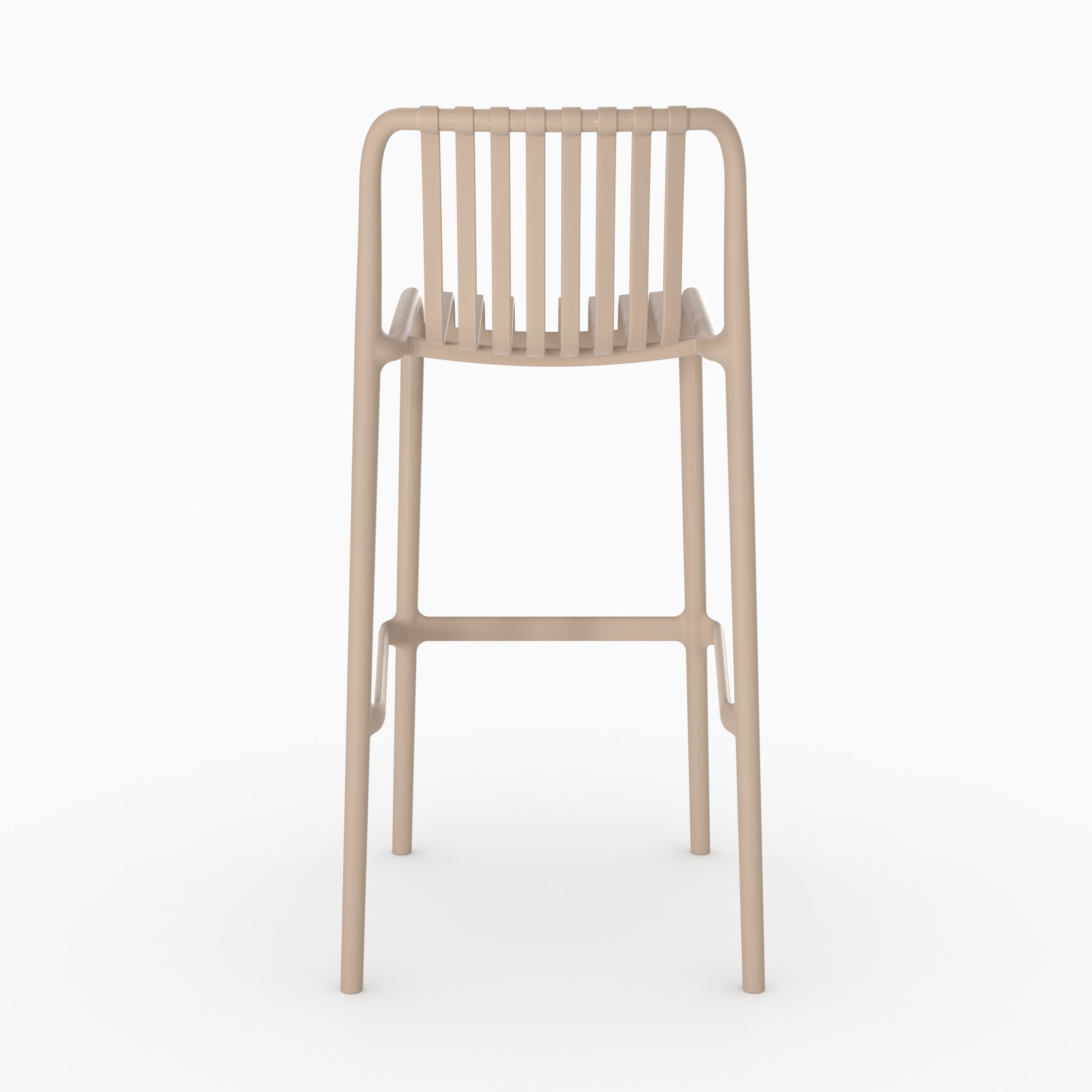 Chaise bar Duli beige plastique jardin