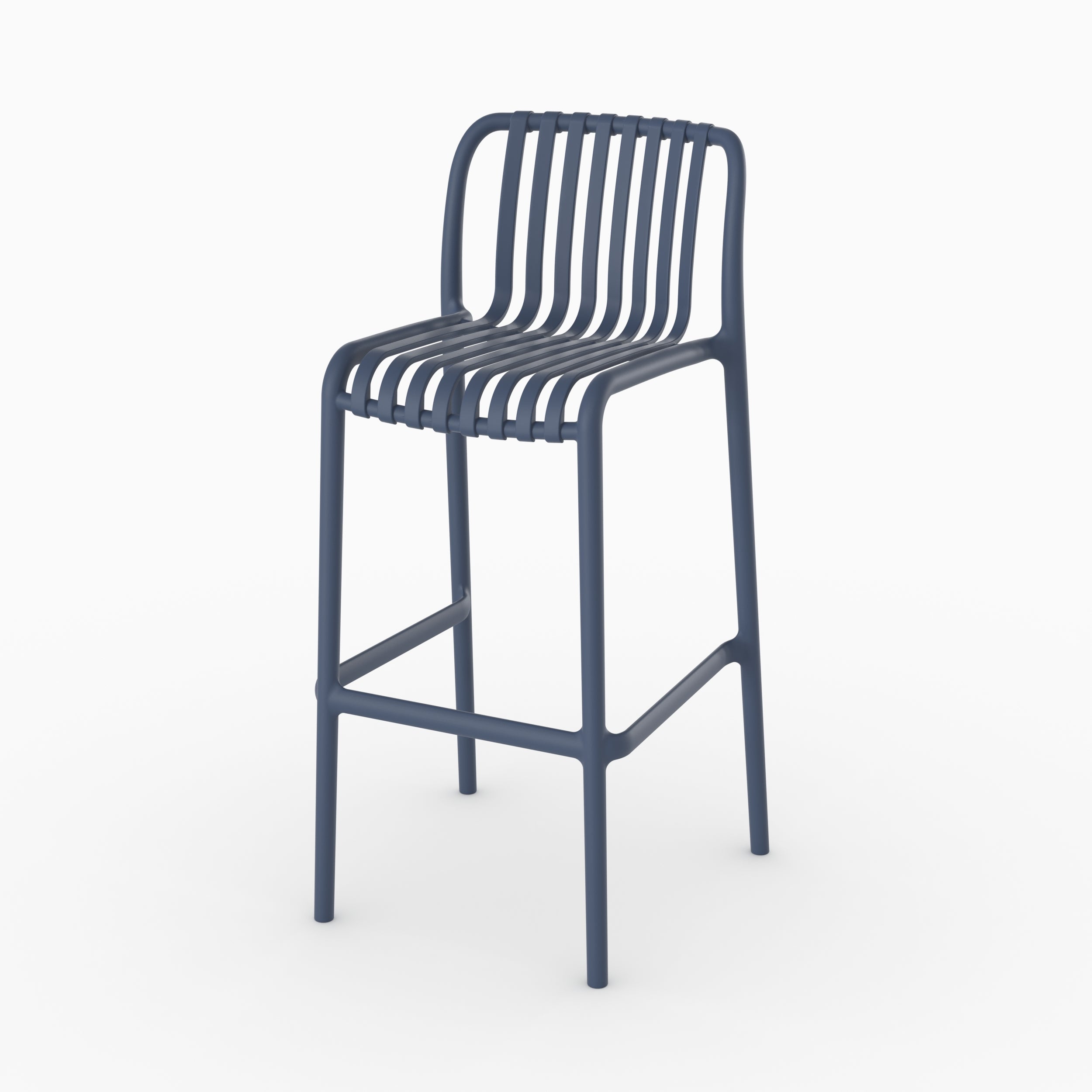 Chaise bar Duli bleu marine plastique bar