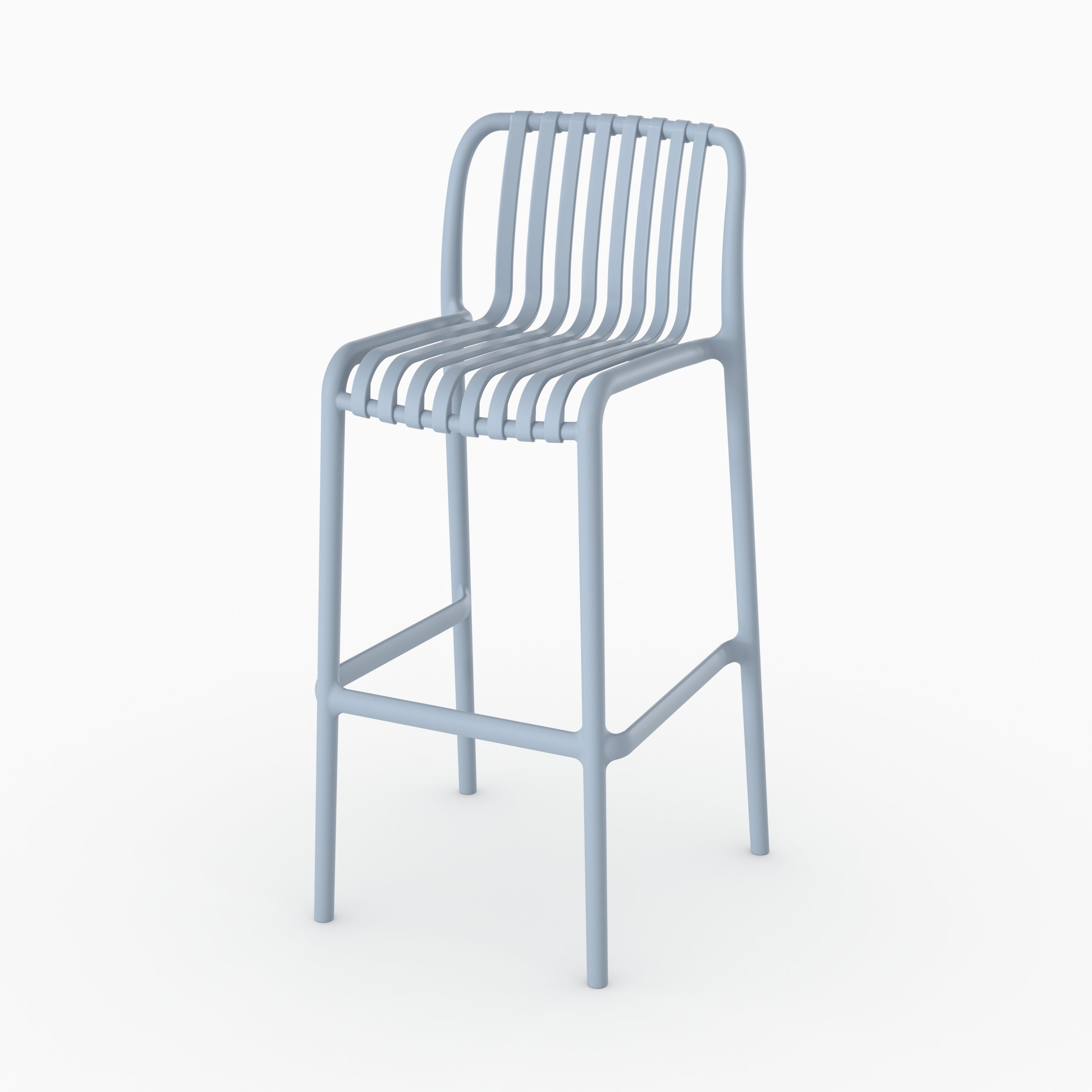 Chaise bar Duli bleu pastel plastique bar