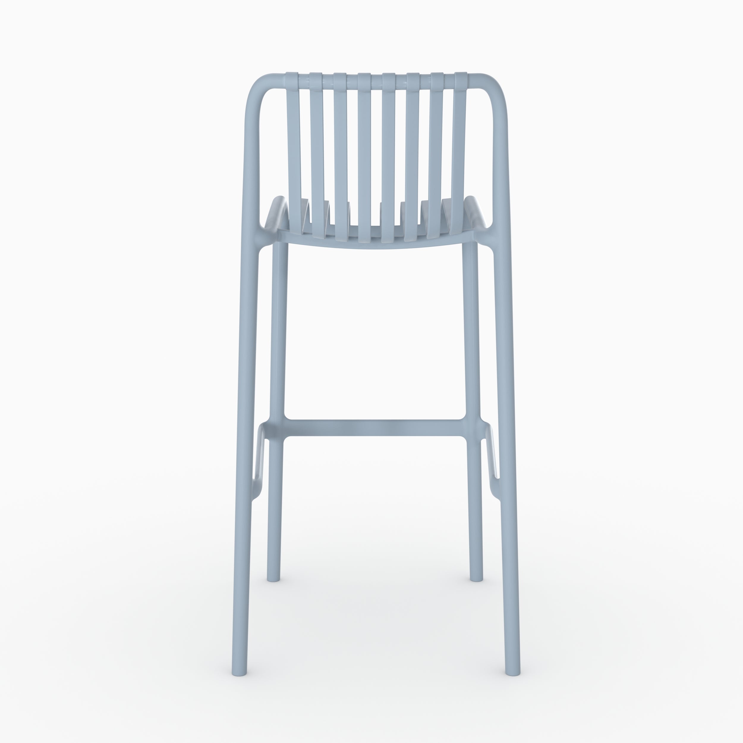 Chaise bar Duli bleu pastel plastique jardin