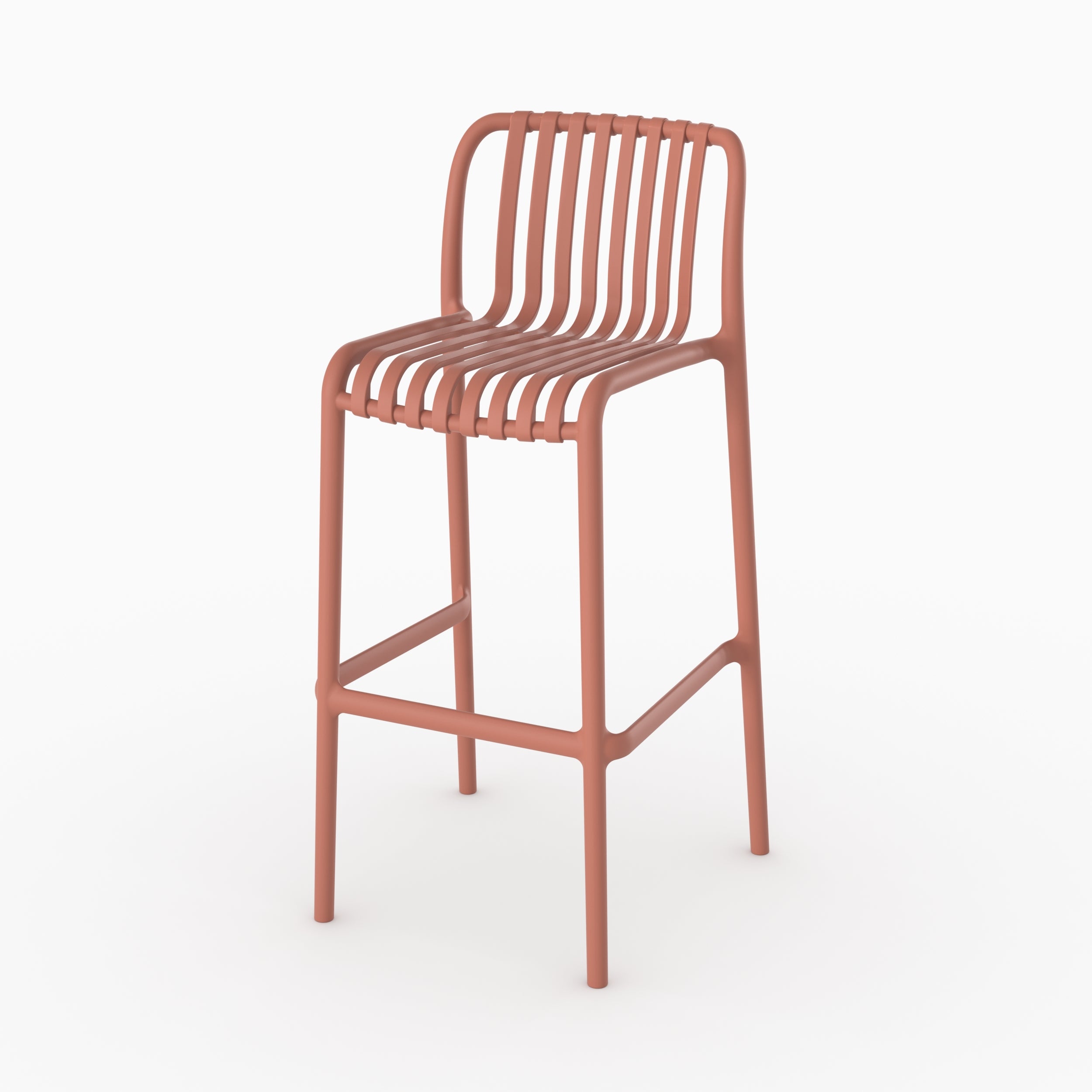 Chaise bar Duli terracotta plastique bar