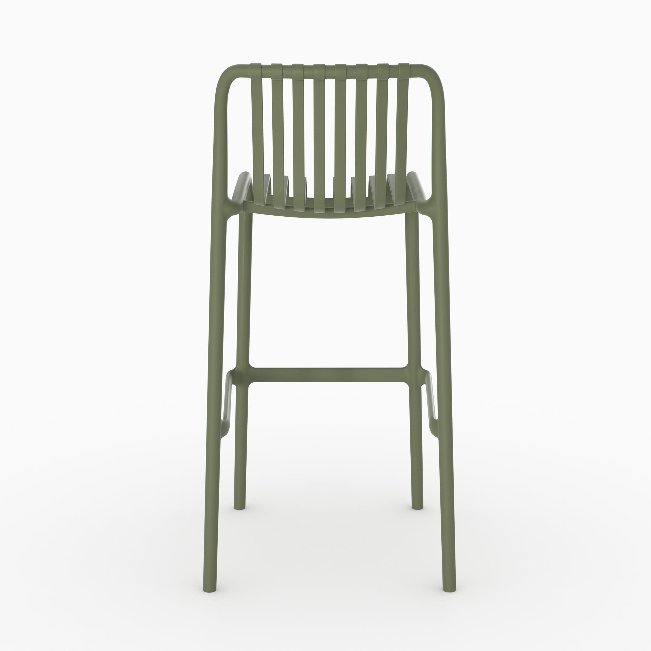 Chaise bar Duli vert foncé plastique jardin