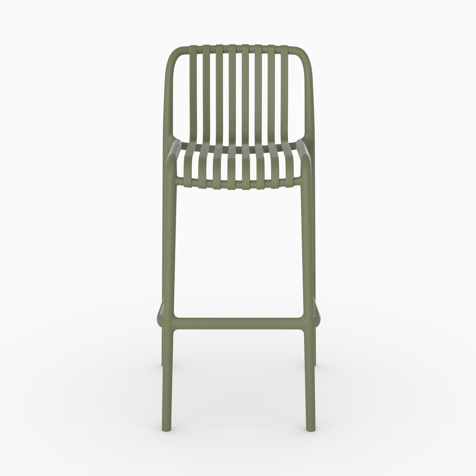 Chaise bar Duli vert kaki ilot central bar