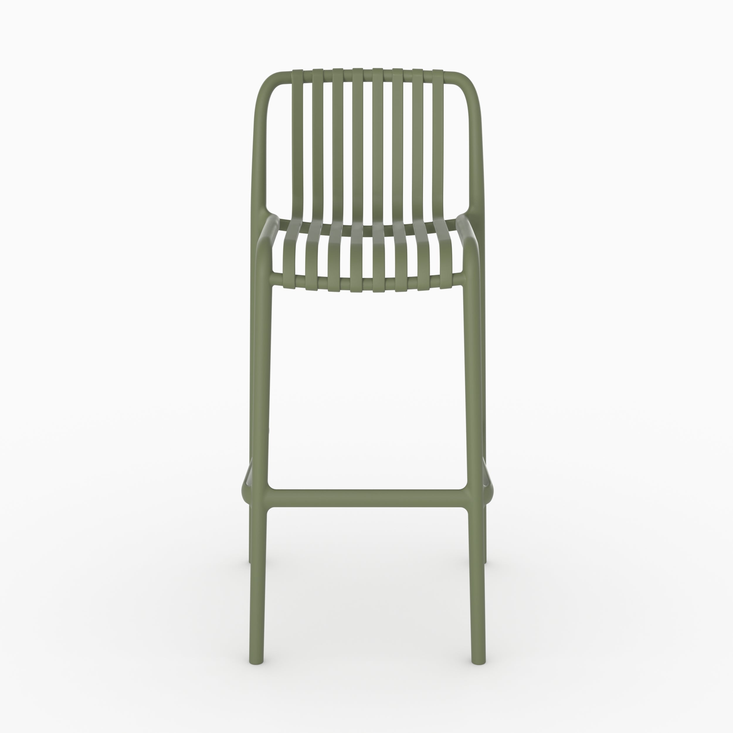Chaise bar Duli vert kaki ilot central bar