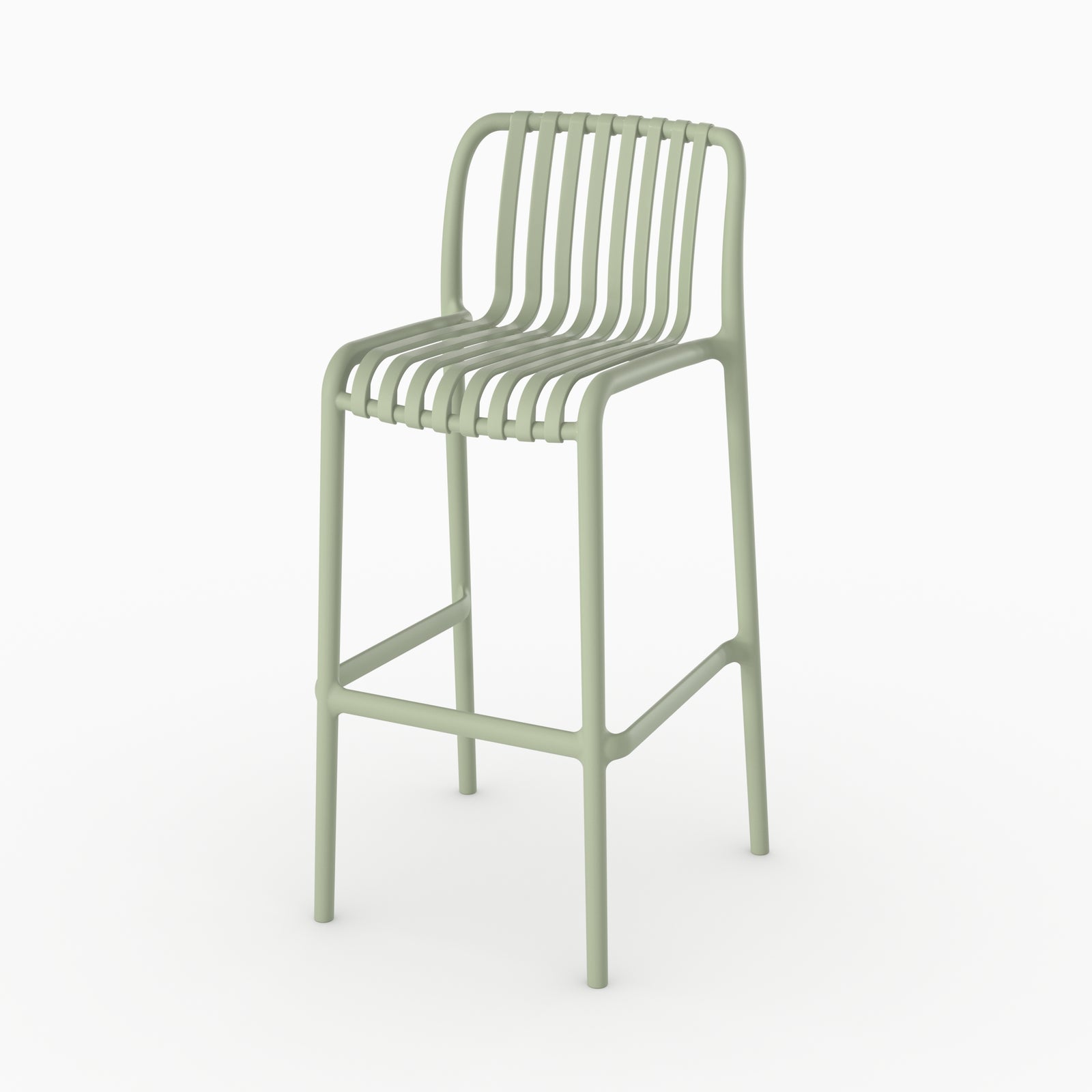 Chaise bar Duli vert pastel plastique bar