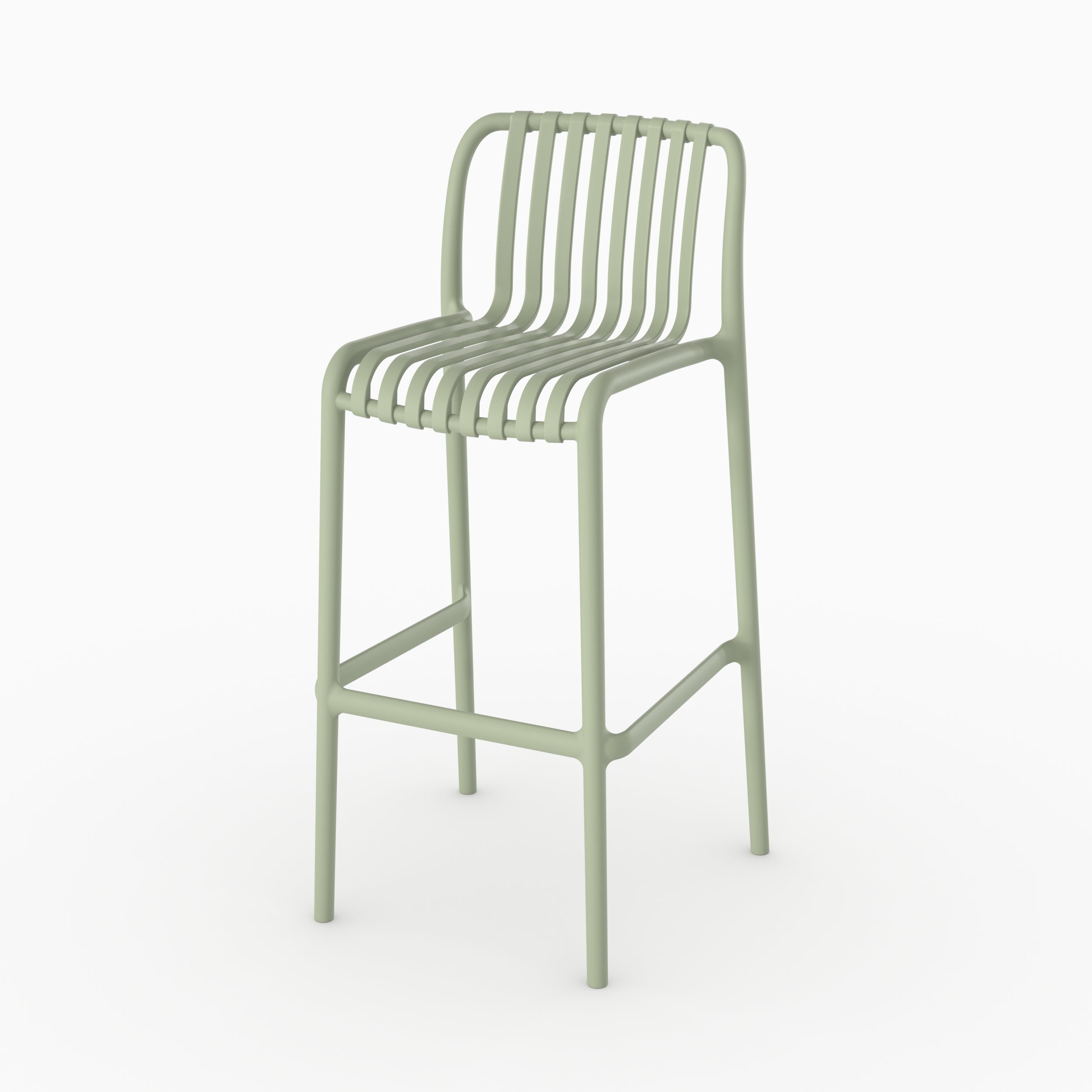 Chaise bar Duli vert pastel plastique bar