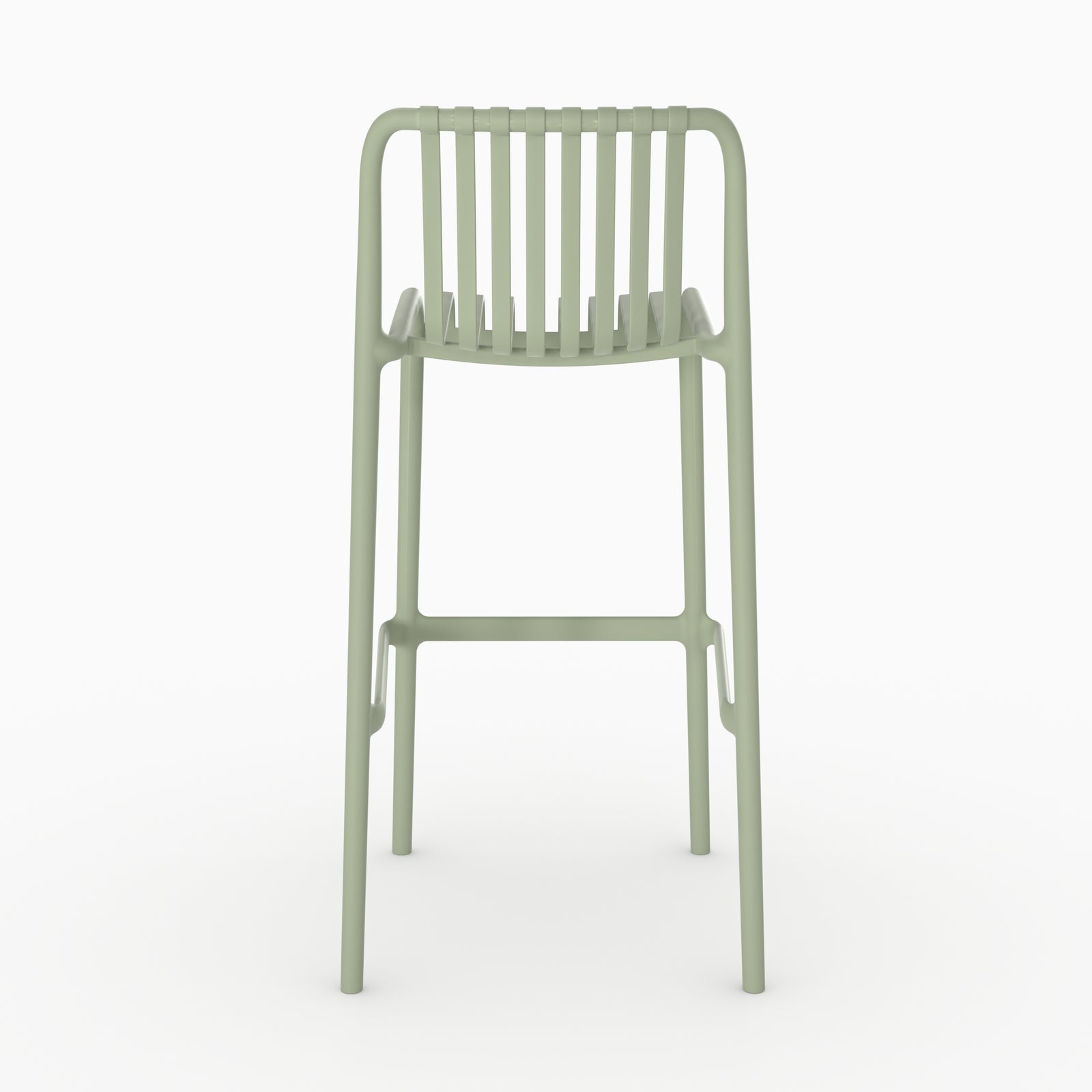 Chaise bar Duli vert pastel plastique jardin