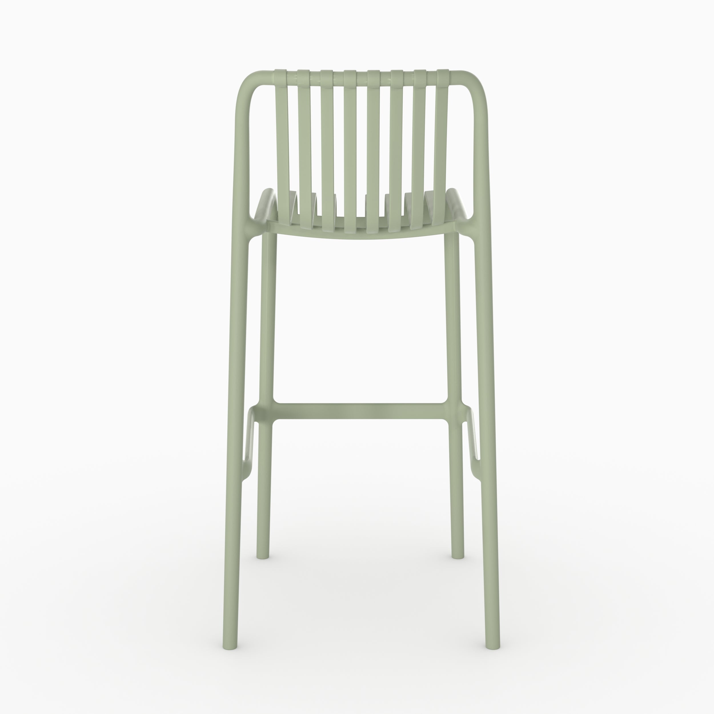 Chaise bar Duli vert pastel plastique jardin