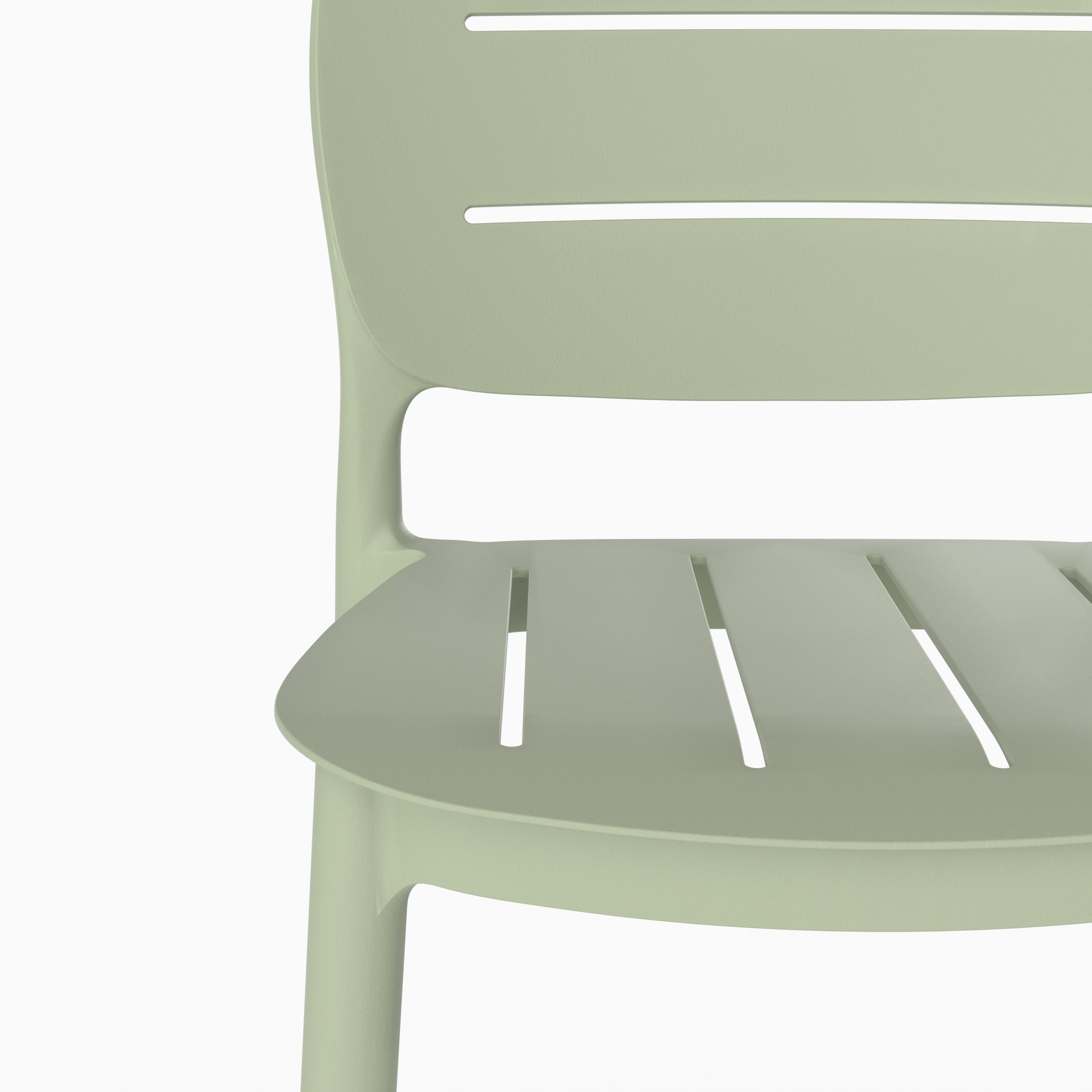 Chaise bar extérieur Lola 75 cm vert pastel profil