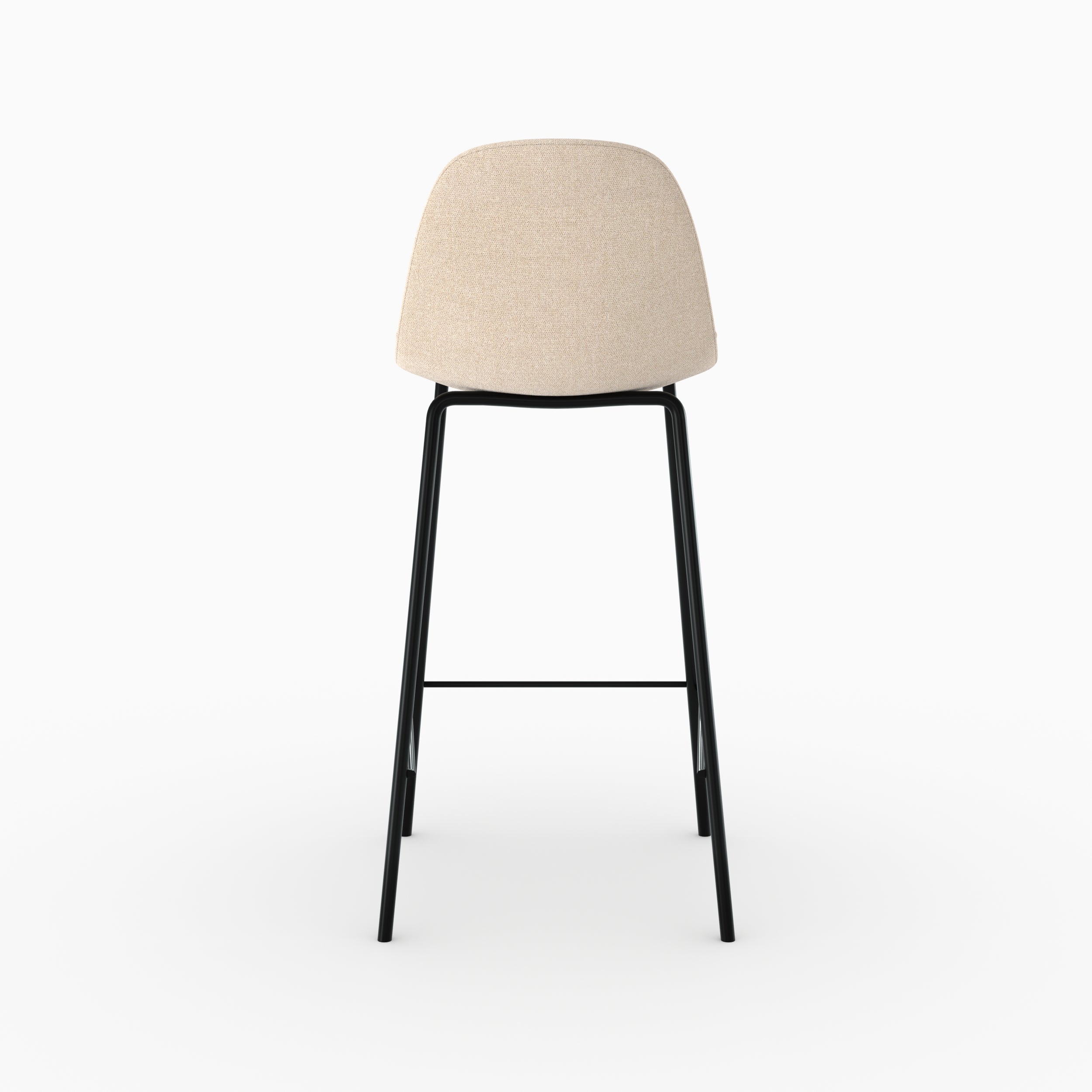 Stuhl für die zentrale Insel Henrik in beigem Stoff 65 cm (2er-Set)