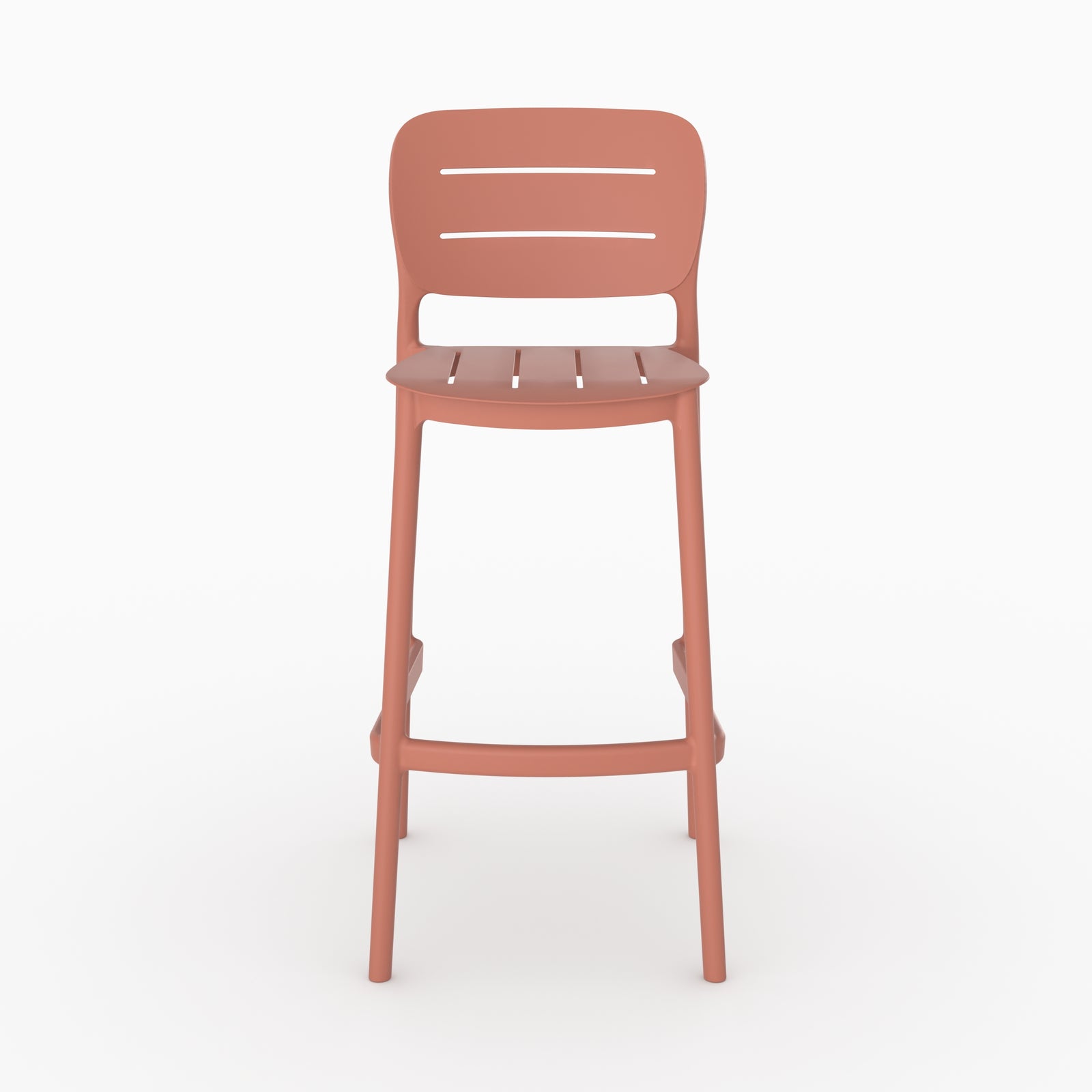 Chaise bar jardin Duli terracotta assise détail packshot