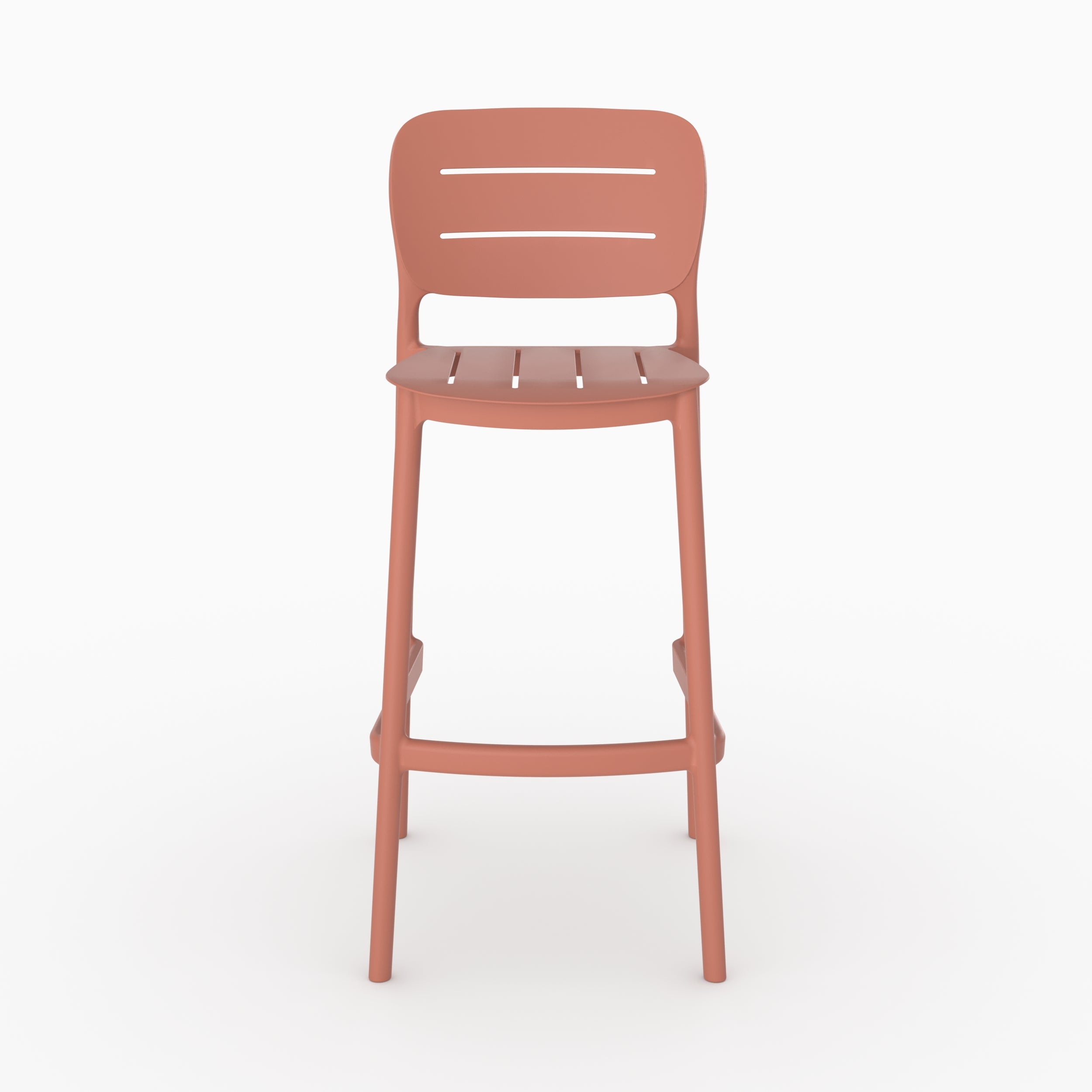 Chaise bar jardin Duli terracotta assise détail packshot