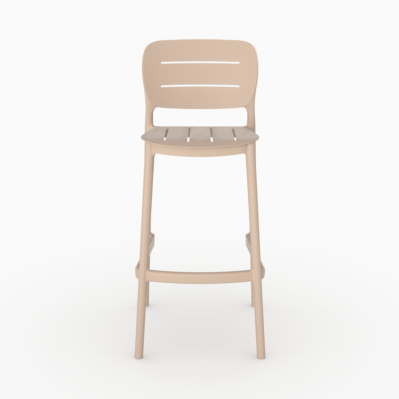 Chaise bar jardin Lola beige assise détail packshot