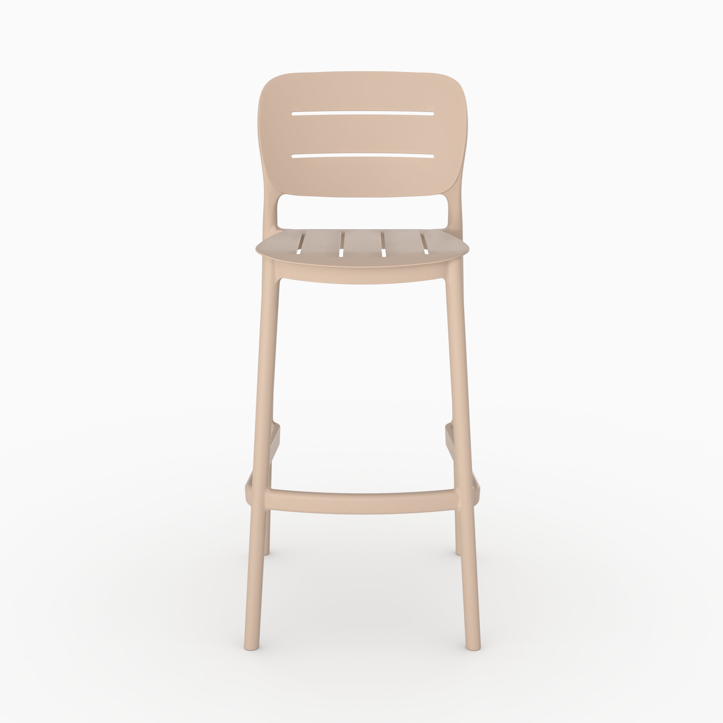 Chaise bar jardin Lola beige assise détail packshot