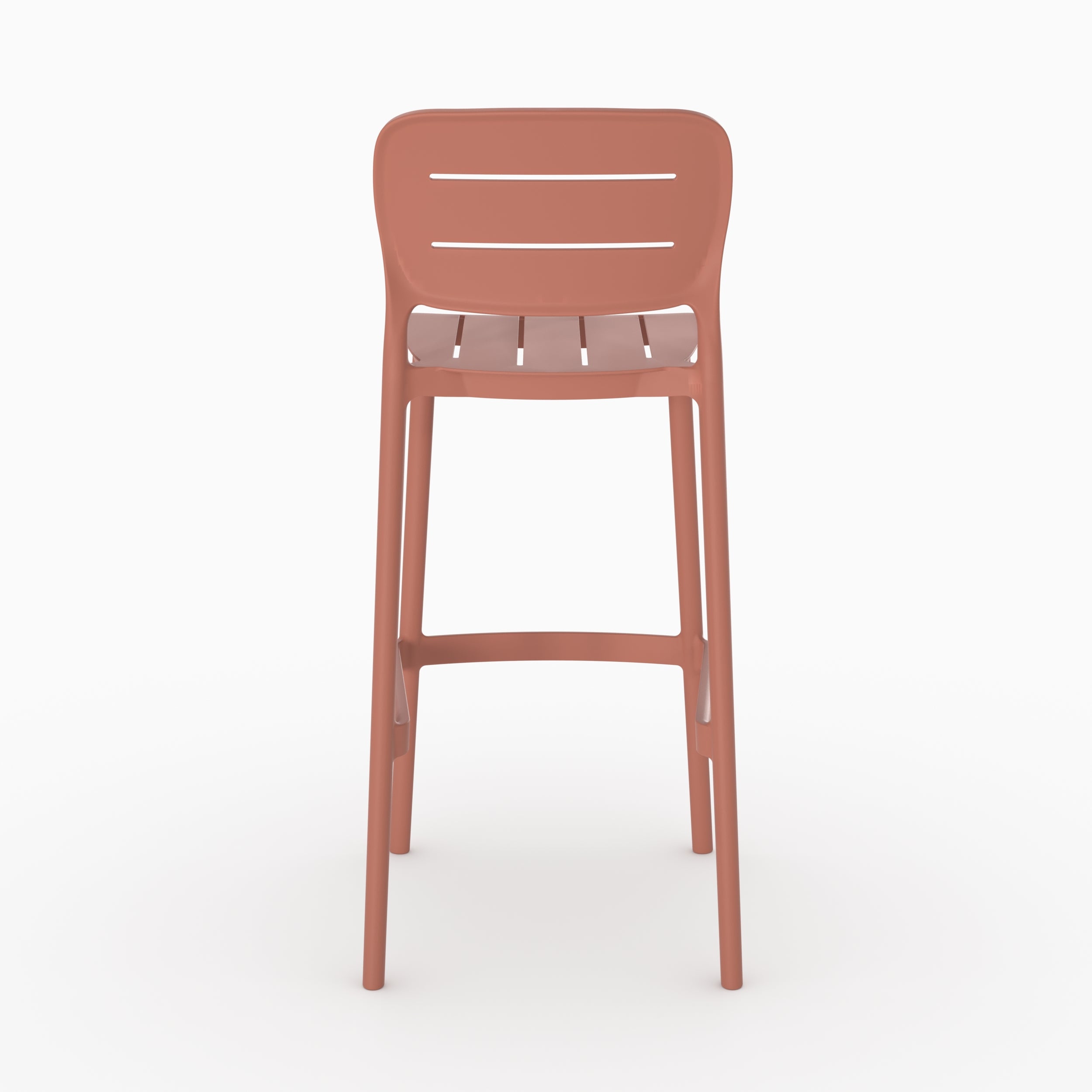 Chaise bar terracotta Duli vue profil packshot