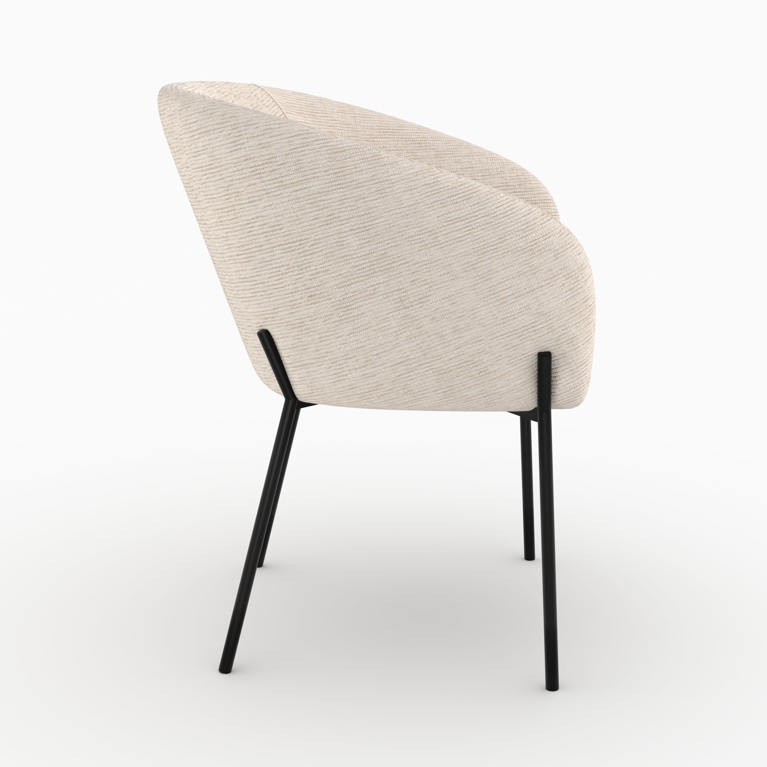 Chaise blanc chiné Andy