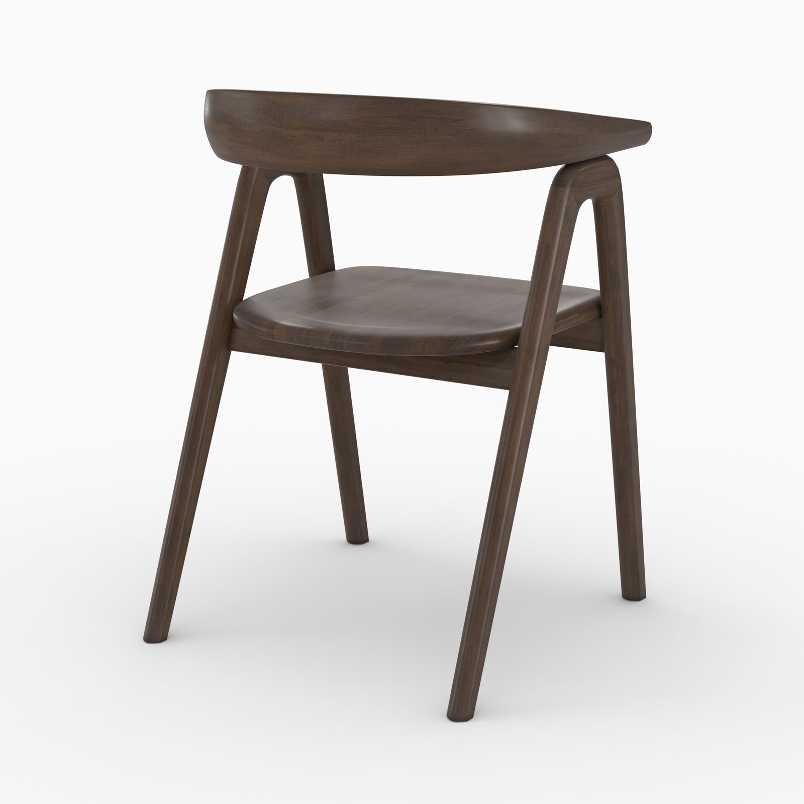 sedia in legno di hevea scuro hawa