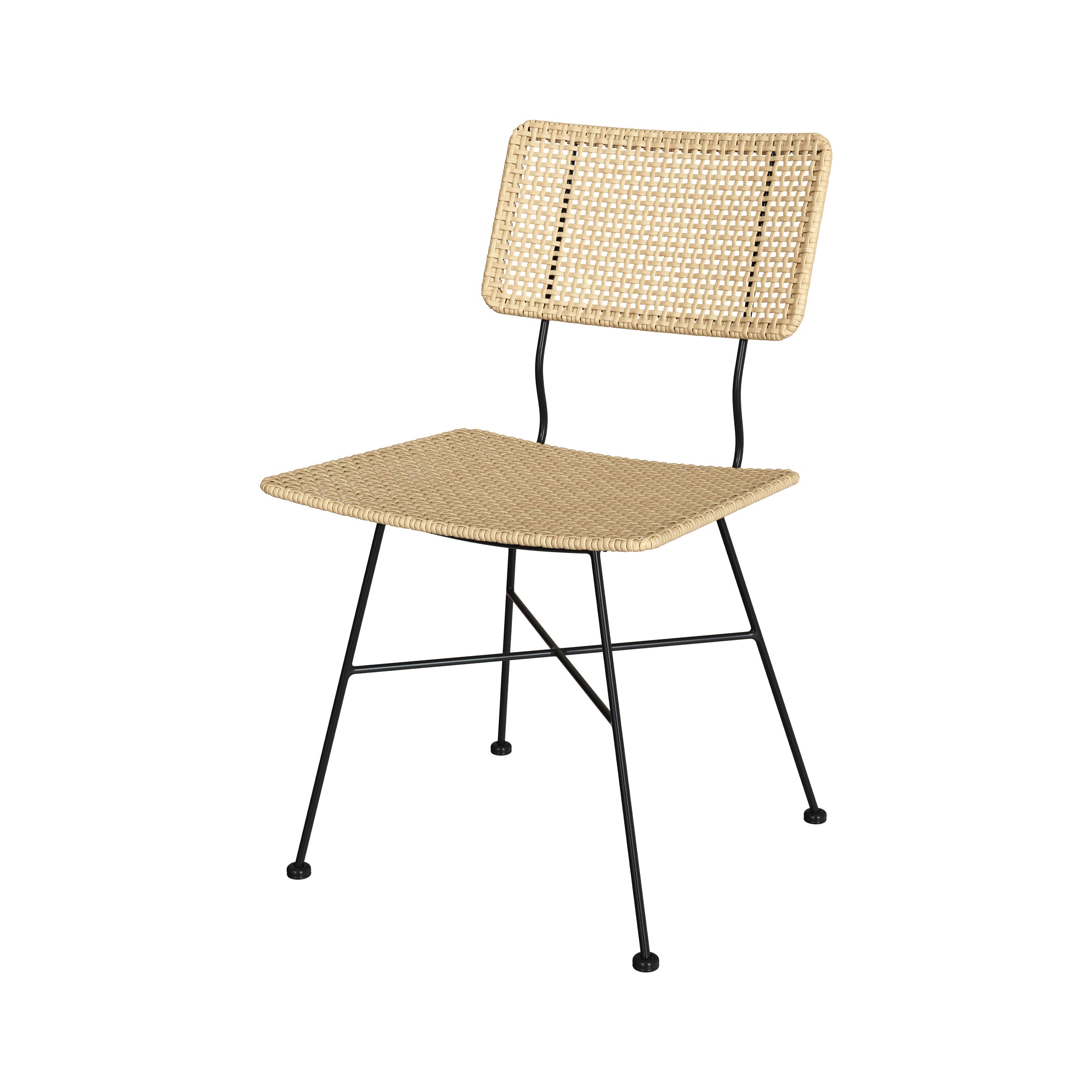 sedia borga set di 2 in rattan