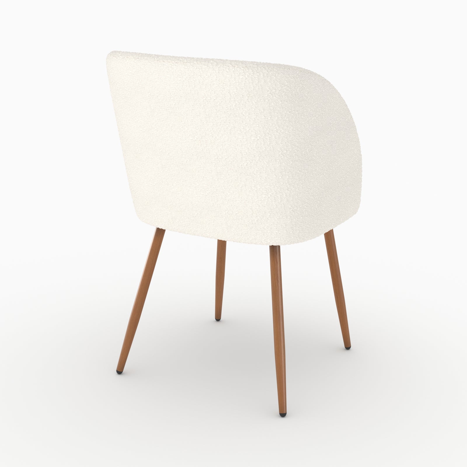 Chaise bouclé beige Swan lot 2