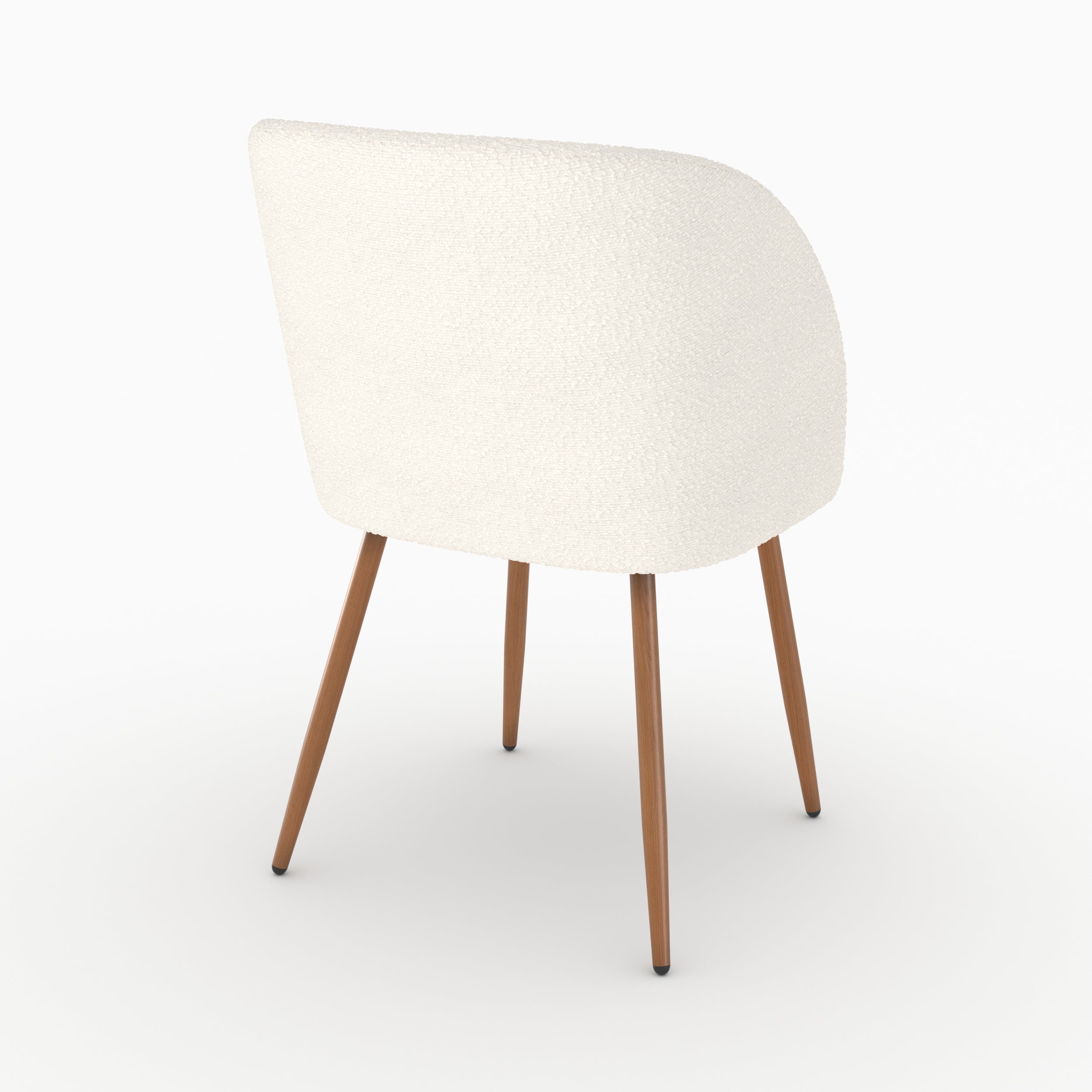 Chaise bouclé beige Swan lot 2