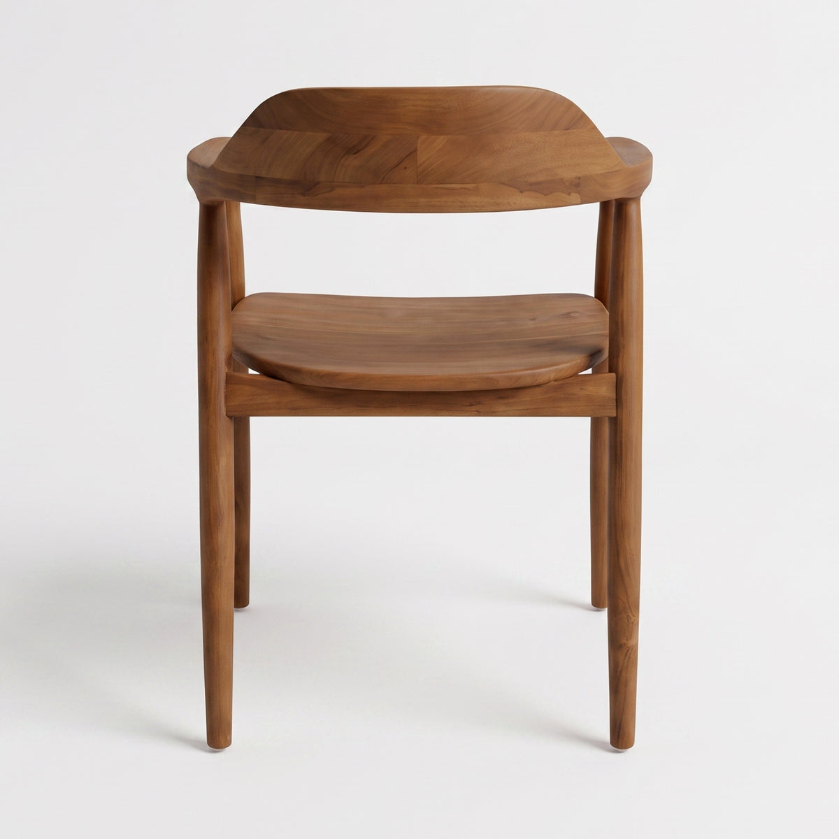 Chaise Céline en bois de teck massif, vue de dos - Maison Pavane