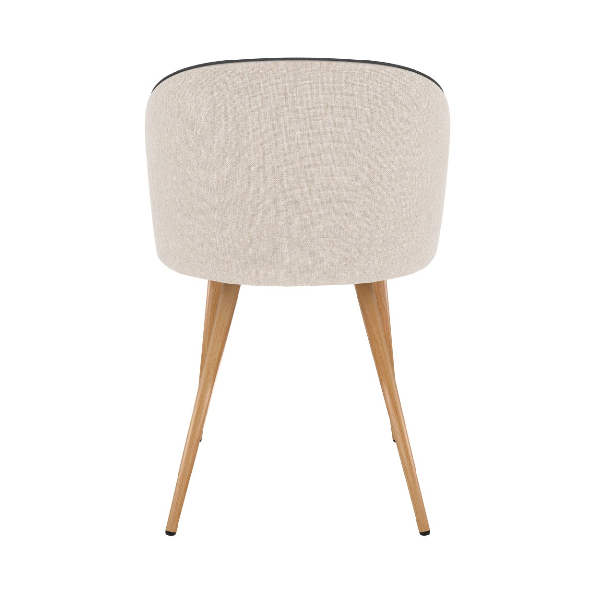 sedia Chiara in tessuto beige set di 2