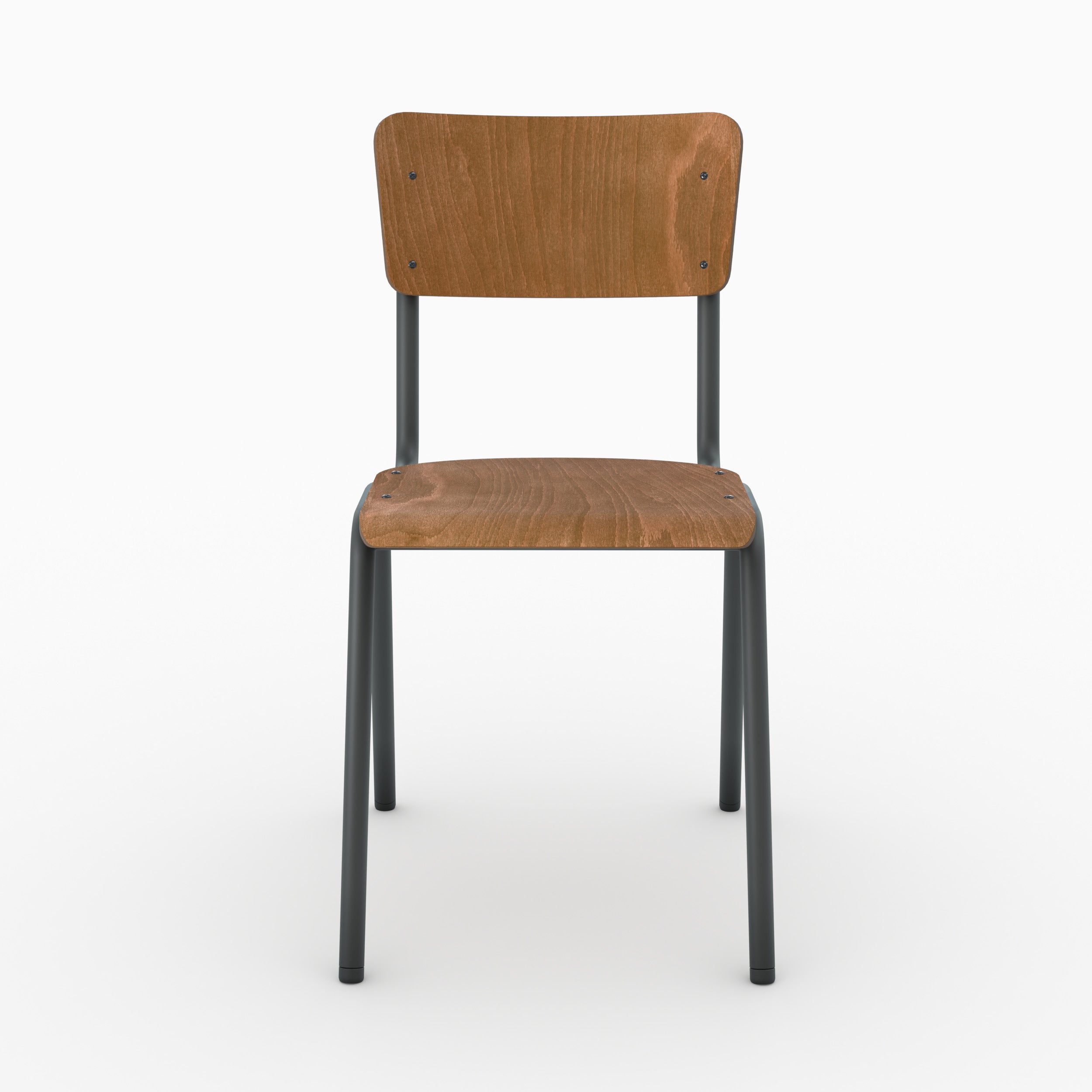 Chaise Clem en bois foncé (lot de 2)