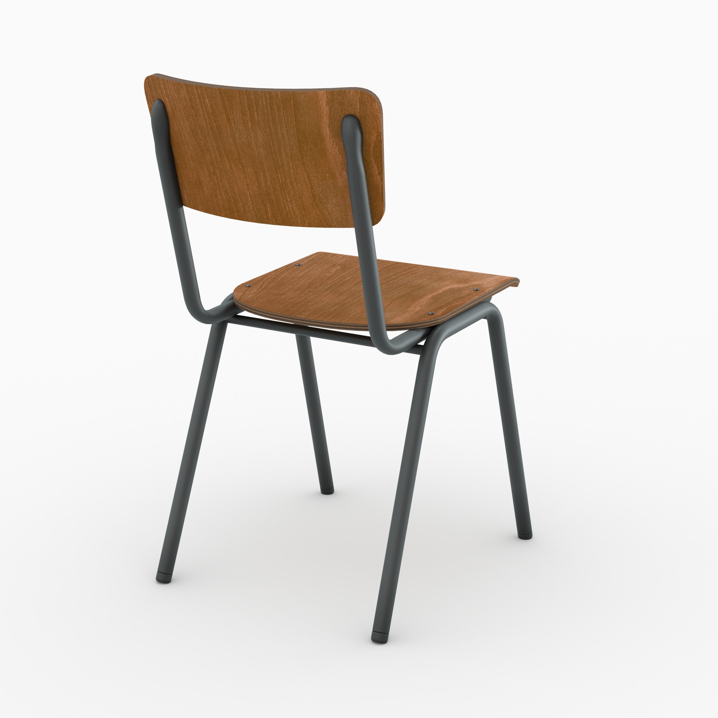 Chaise Clem en bois foncé (lot de 2)