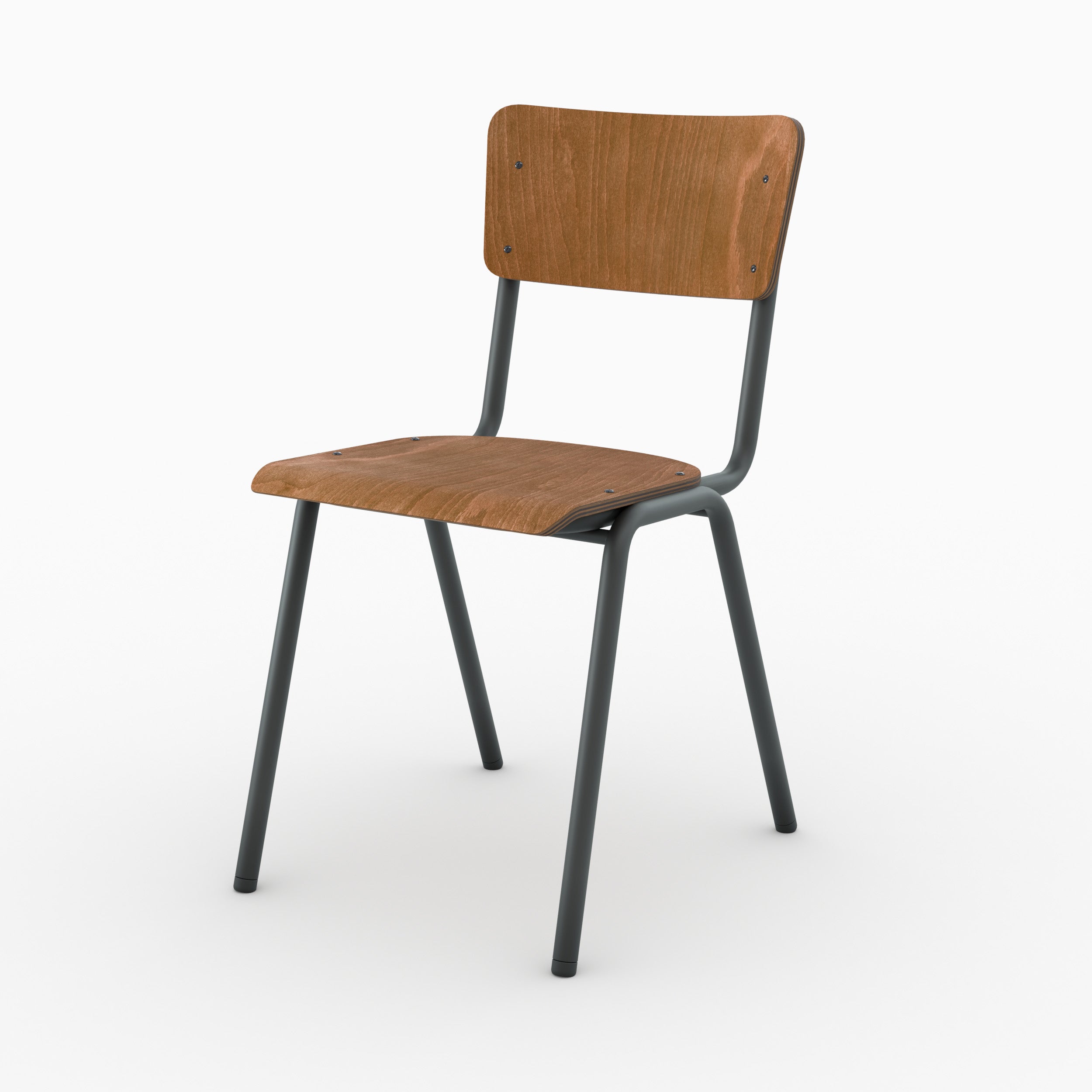 Chaise Clem en bois foncé (lot de 2)