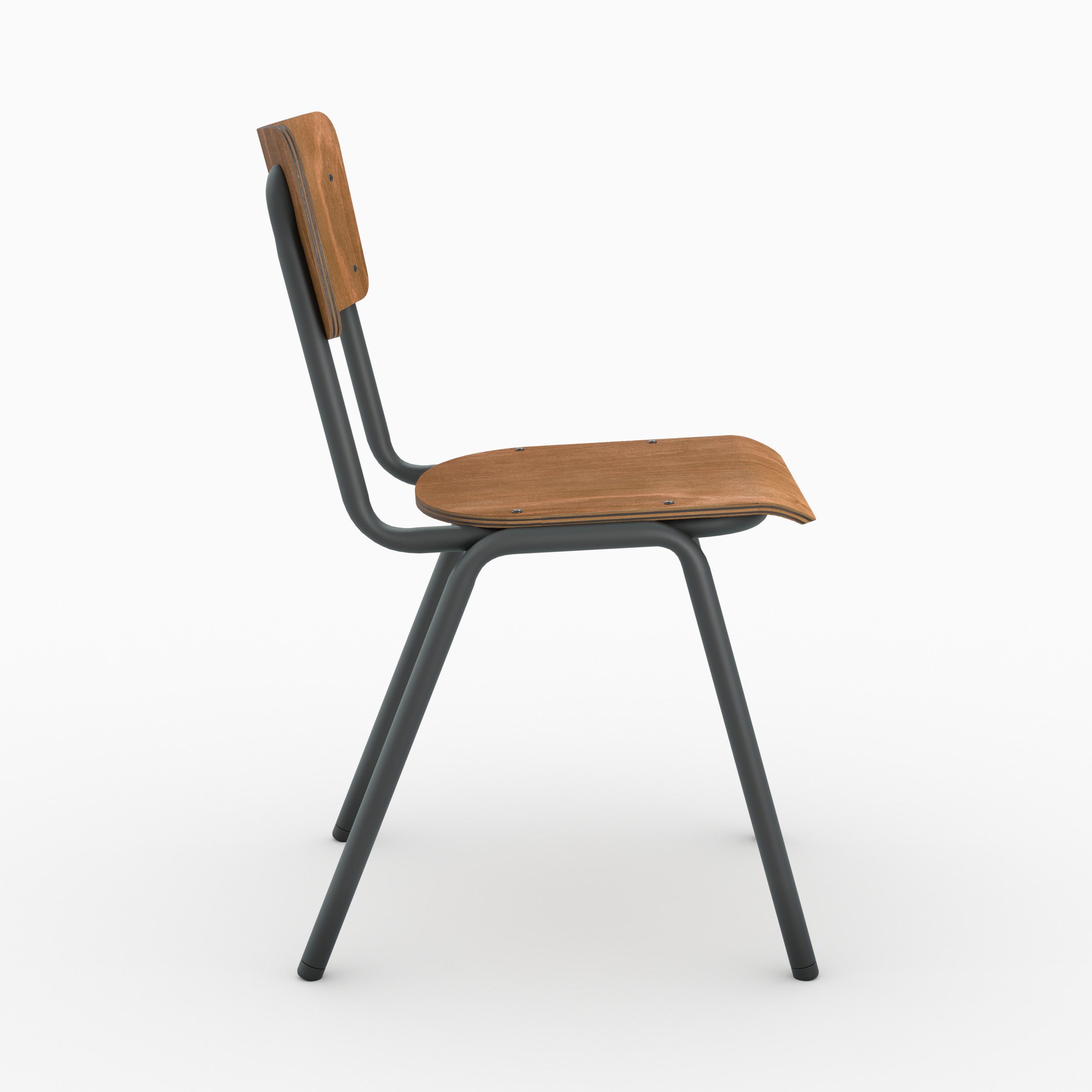 Chaise Clem en bois foncé (lot de 2)