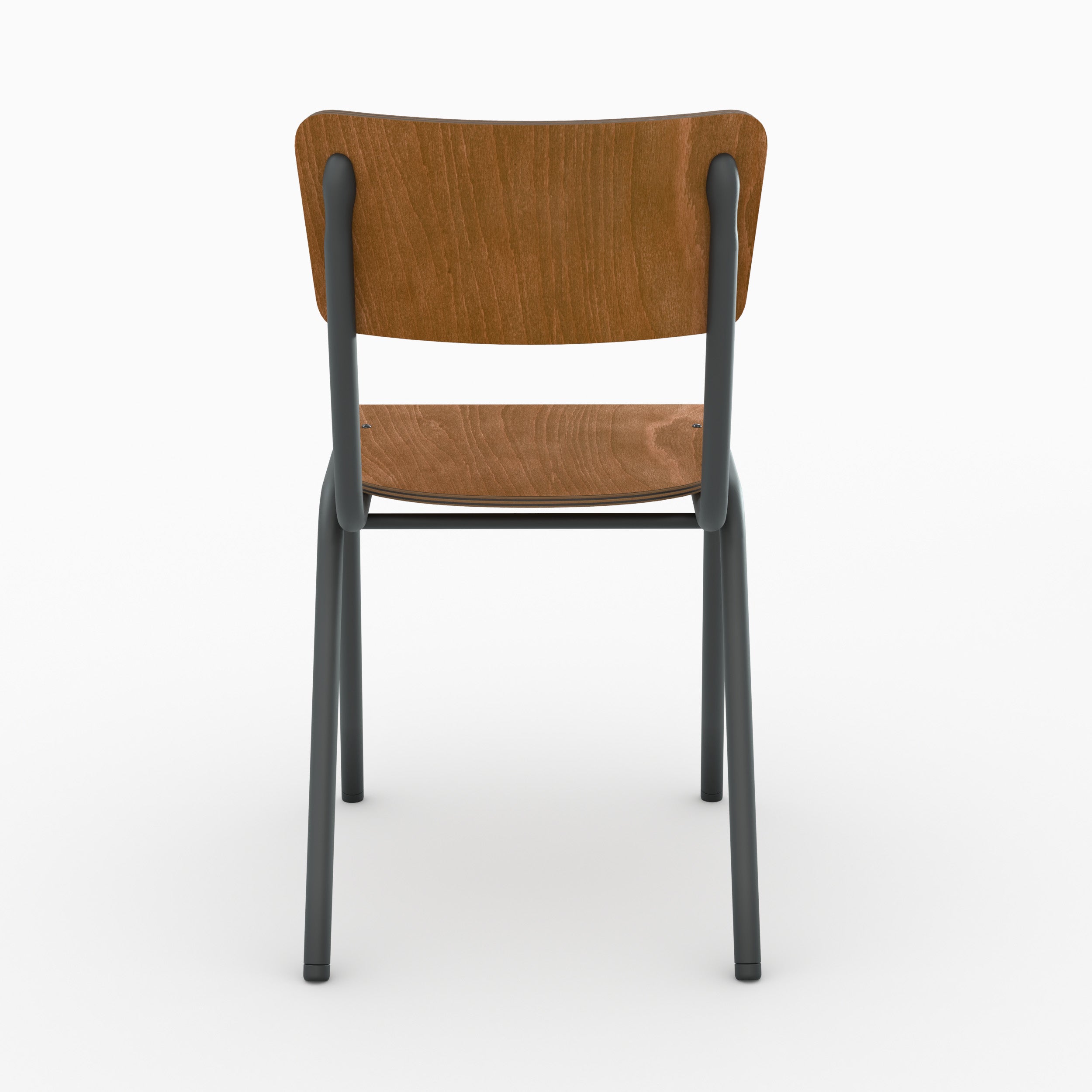 Chaise Clem en bois foncé (lot de 2)