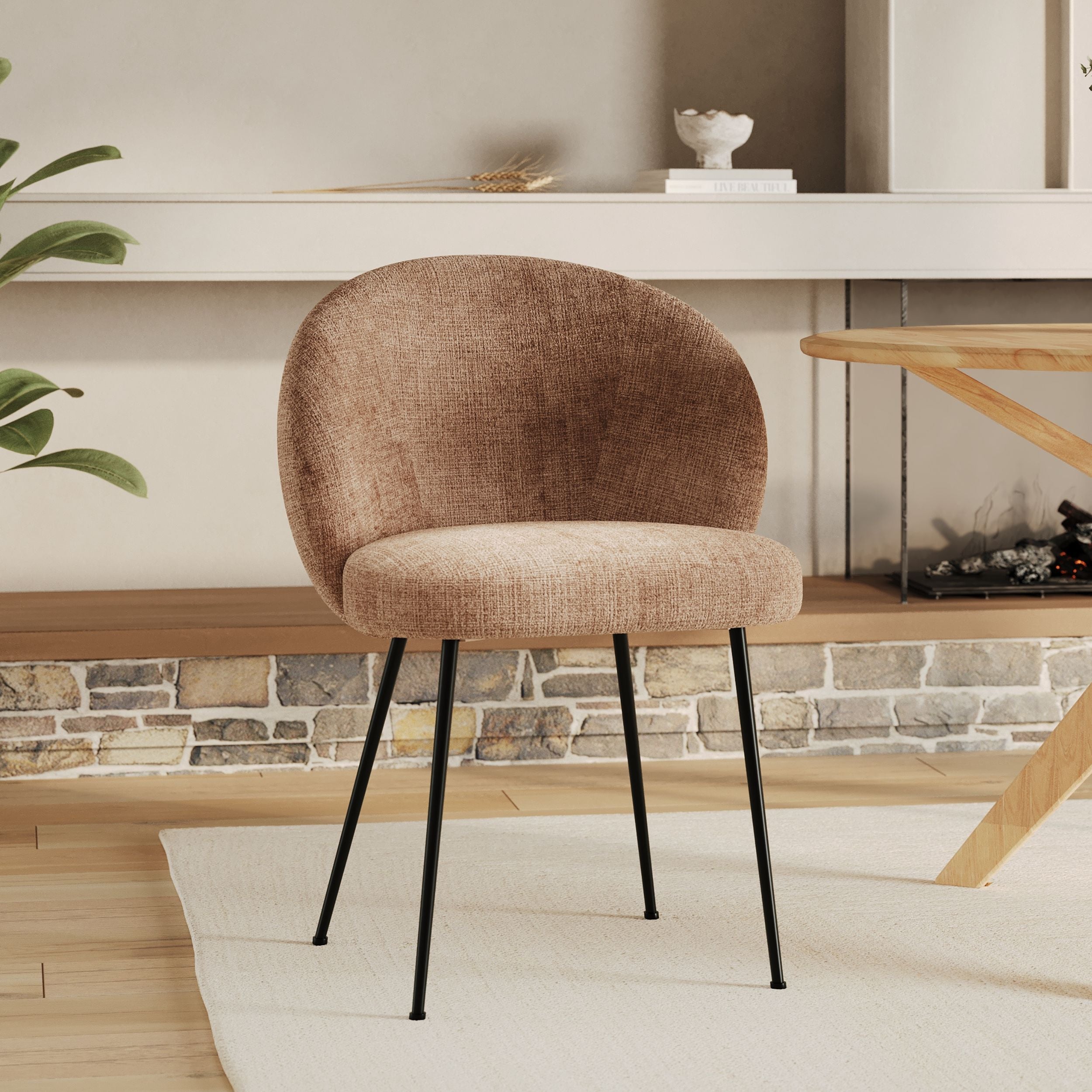 Chaise confort marron doux Bloomy
