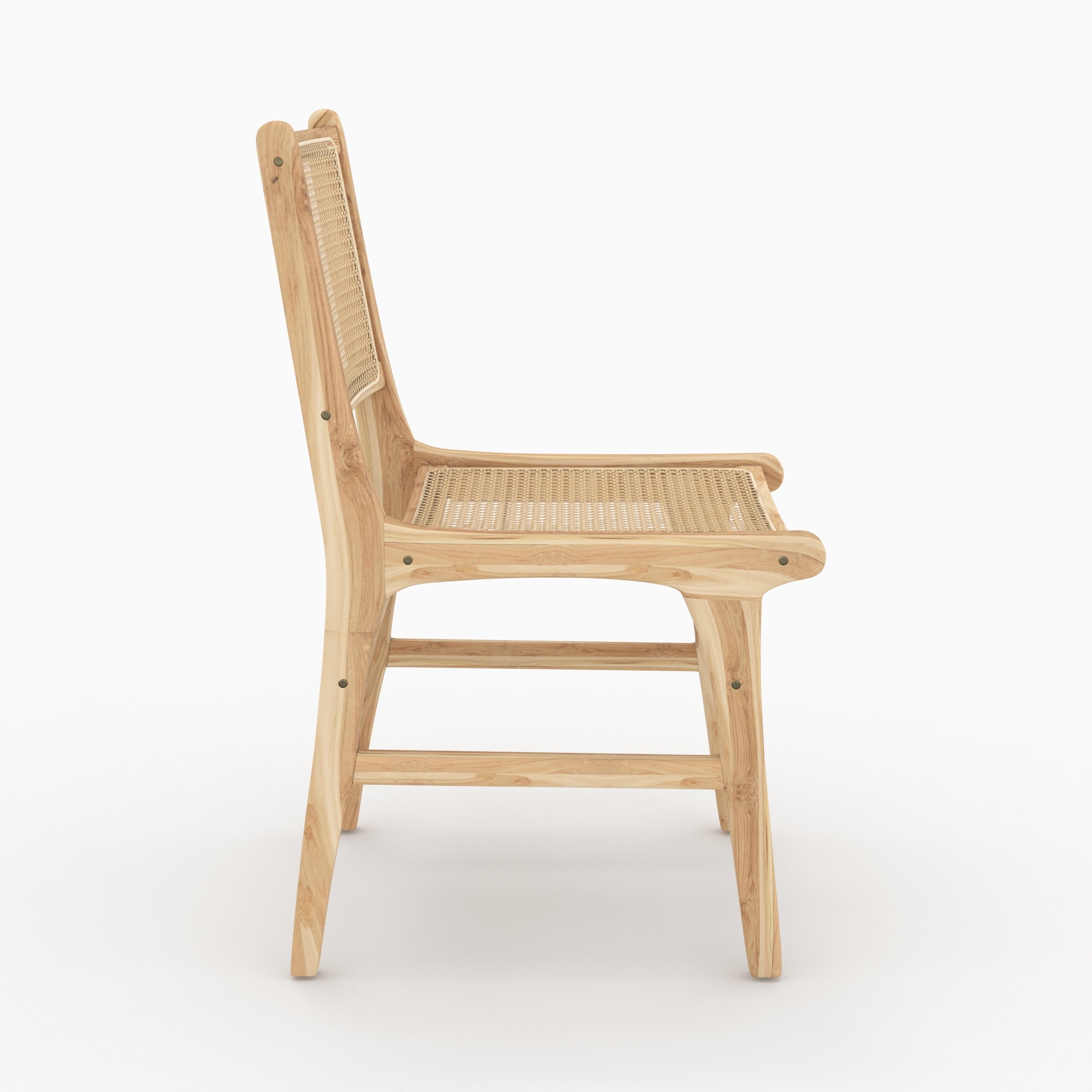 sedia comoda in teak e rattan kyla