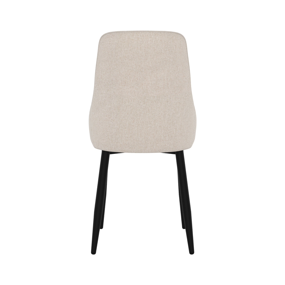 sedia comoda in tessuto beige con gambe nere pipo