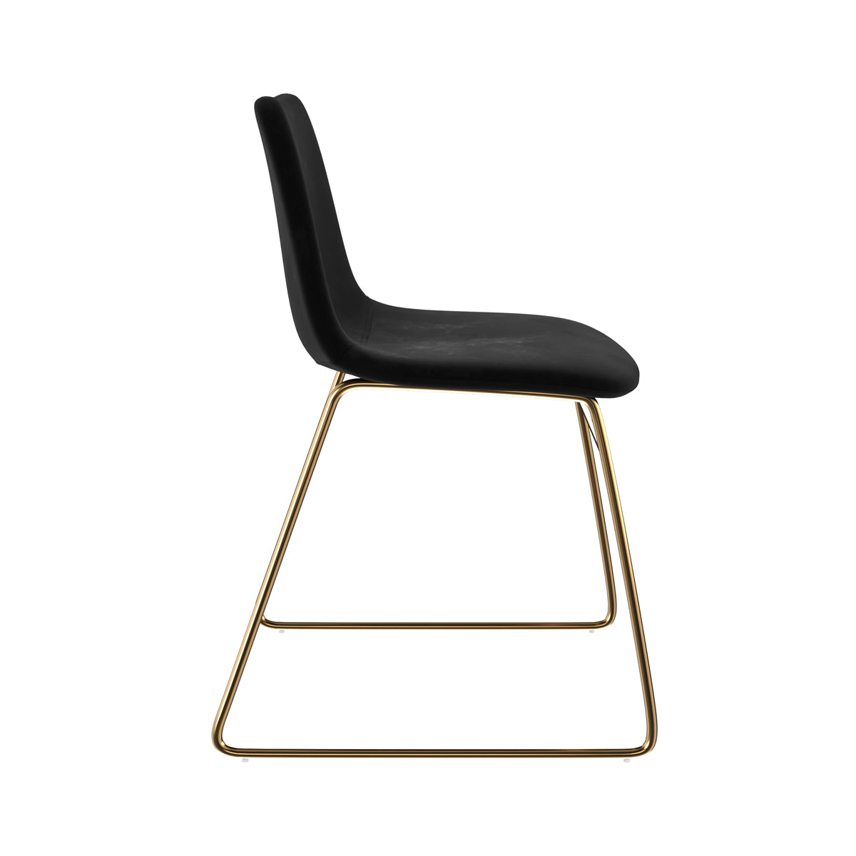 sedia comoda in velluto nero gaspard