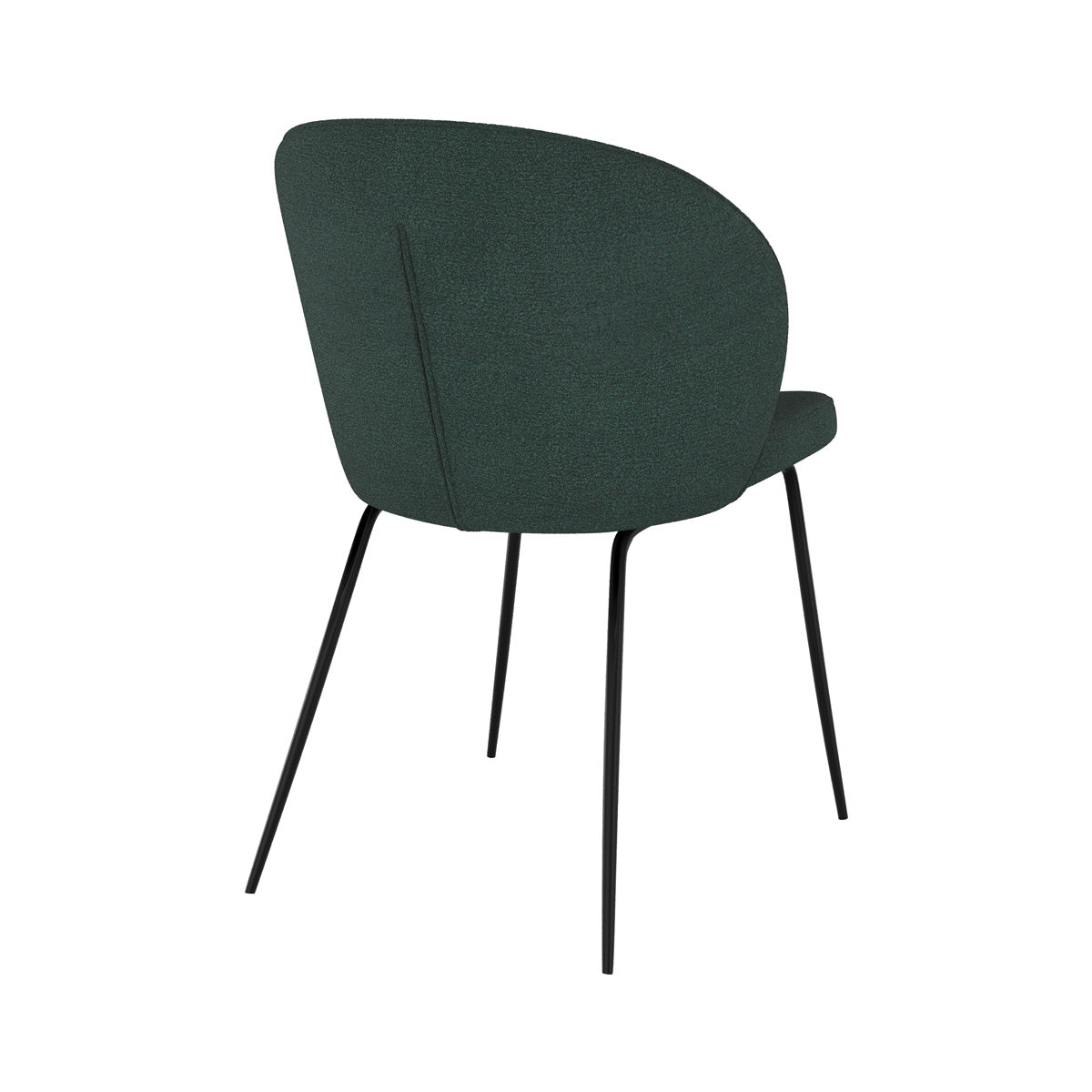 sedia confortevole scandinava verde bouclette groom