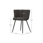 chaise cosette en tissu boucl_ et pieds en m_tal lot de 2
