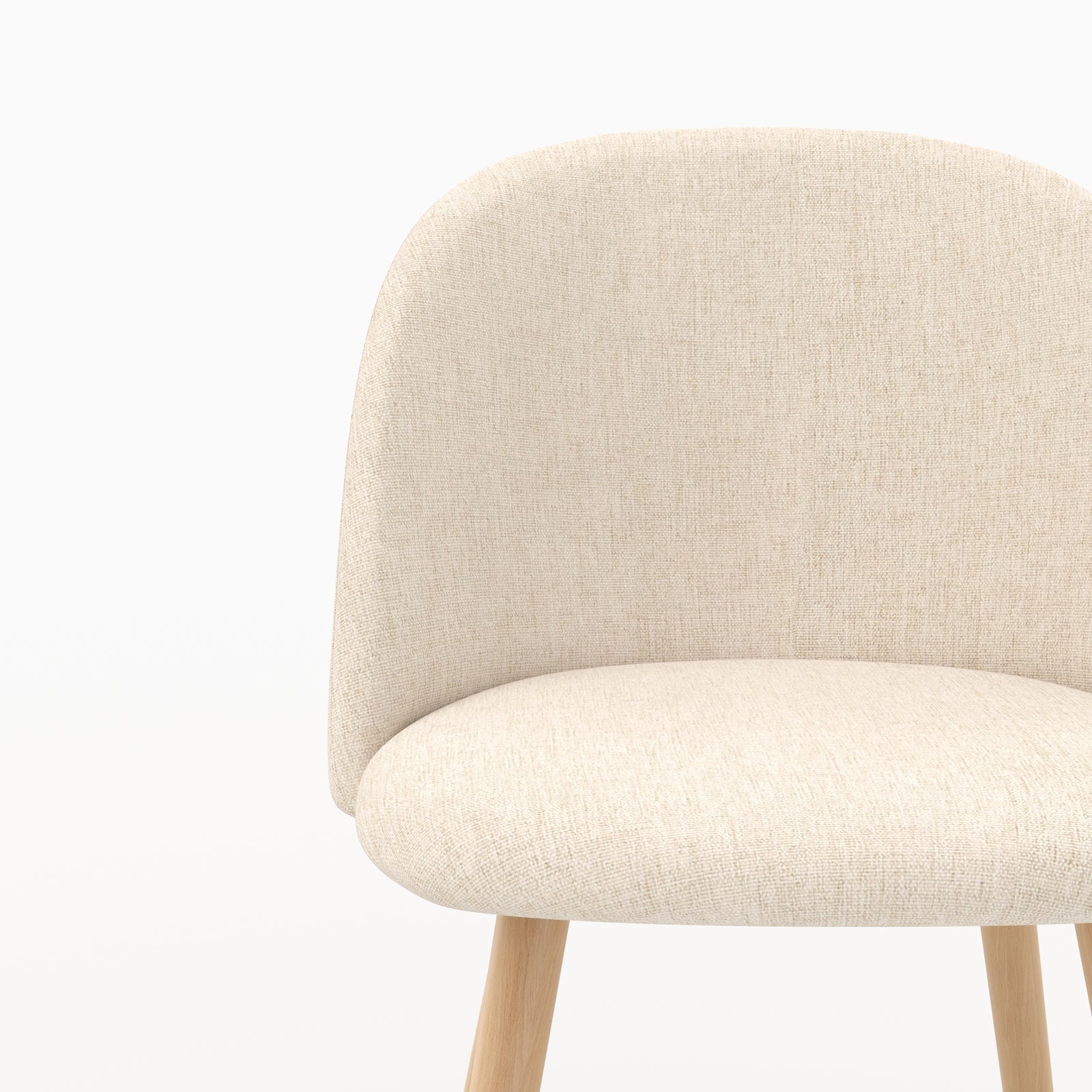 Detail de l assise et du tissu beige casse texture de la chaise Cozy - Maison Pavane