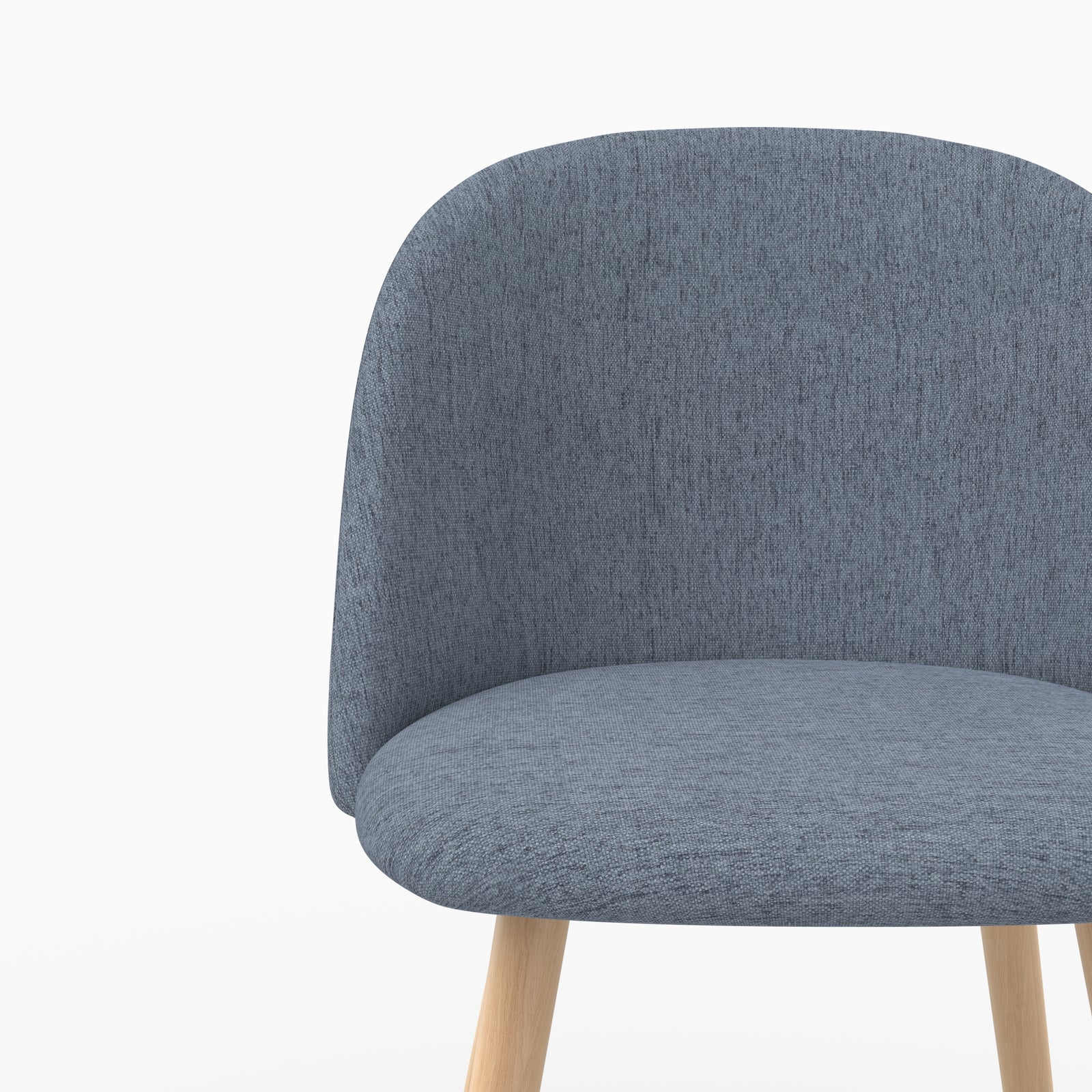 Detail de l assise et du tissu bleu marine texture de la chaise Cozy - Maison Pavane